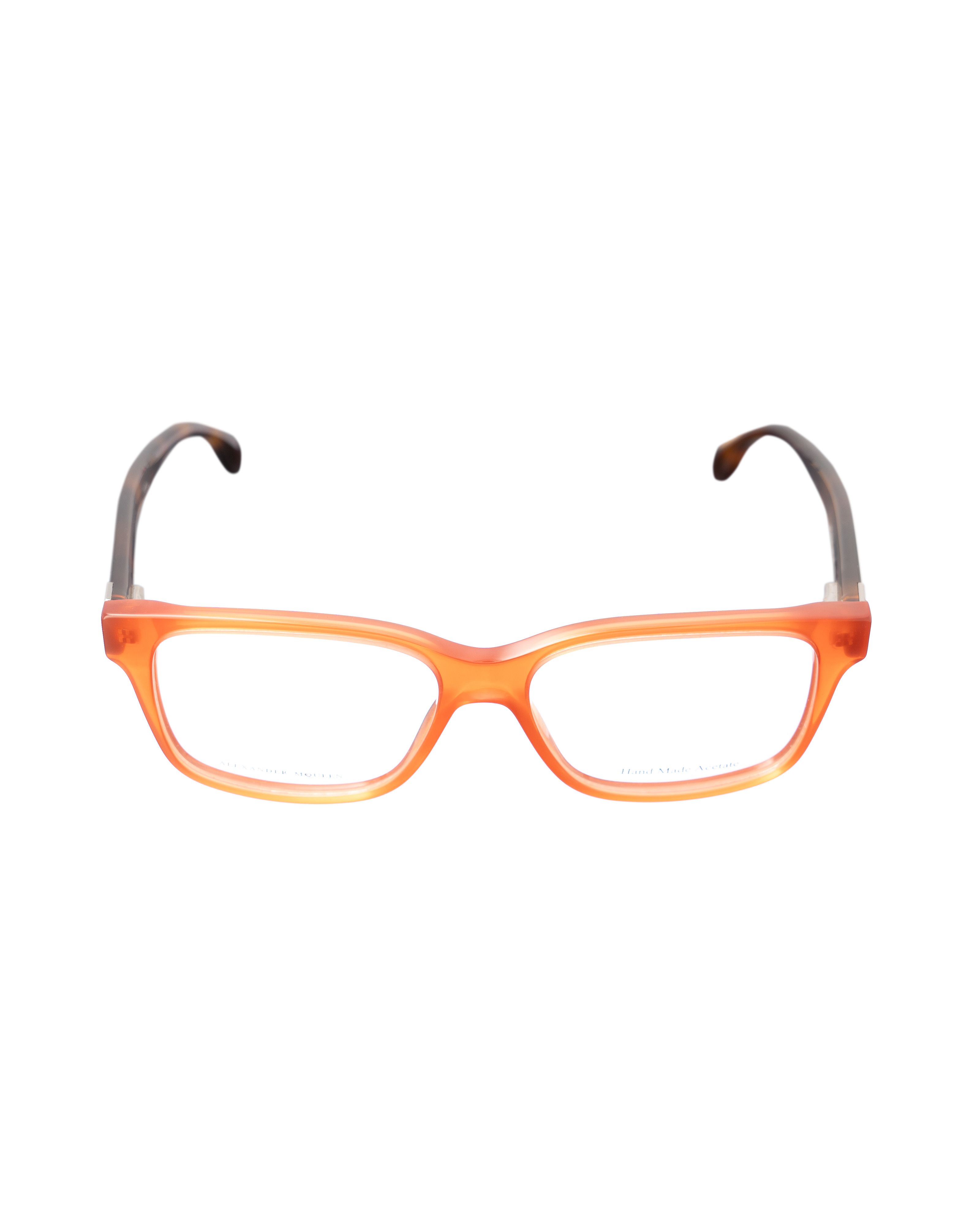 Alexander McQueen Alexander McQueen 00s Bold Nerdy Havana and Orange Glasses Size ONE SIZE - 1 Thumbnail