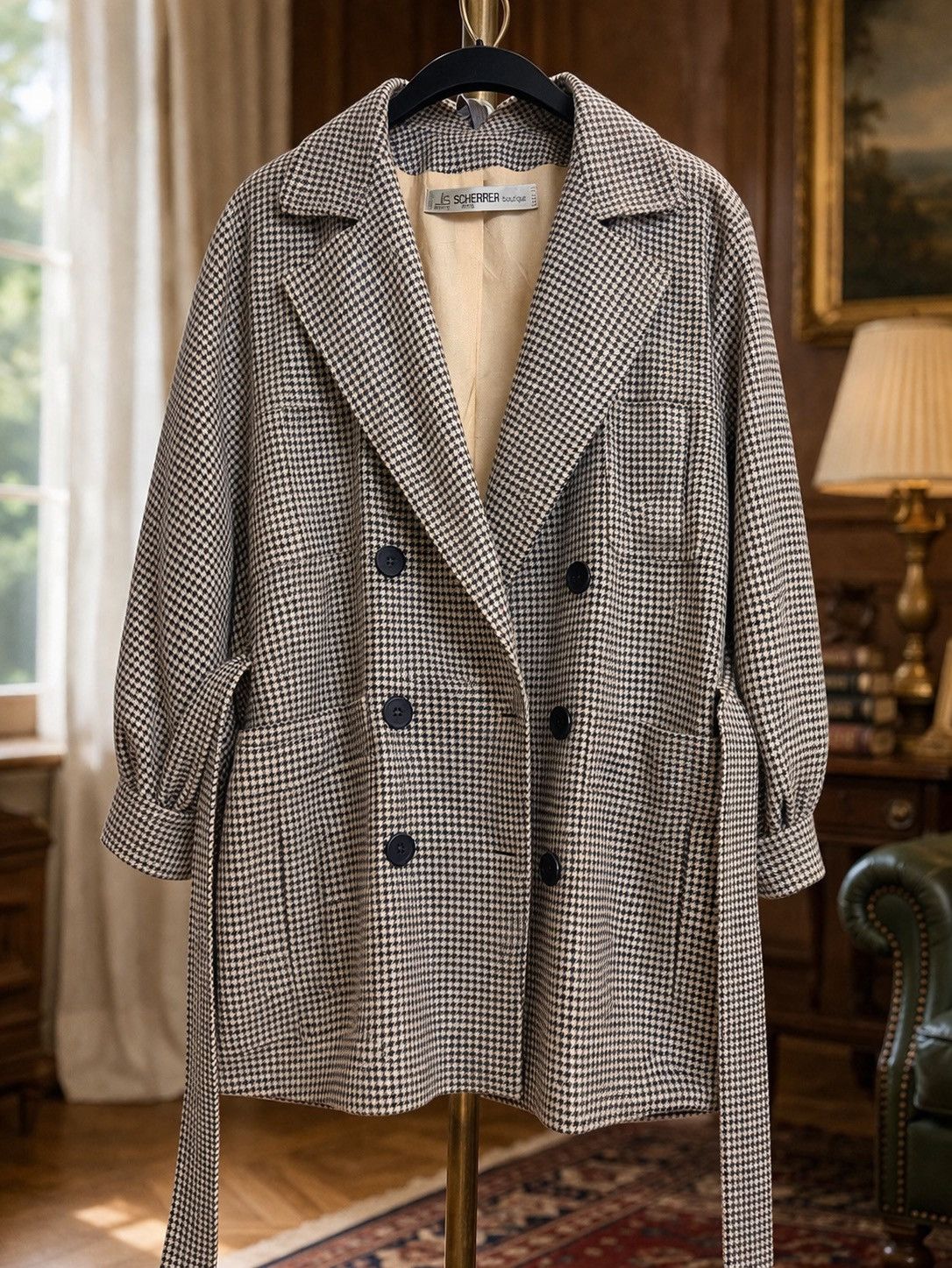 Jean-Louis Scherrer Vtg Jean-Louis Scherrer Paris Safari DB Belted Blazer Wool Size L / US 10 / IT 46 - 1 Thumbnail