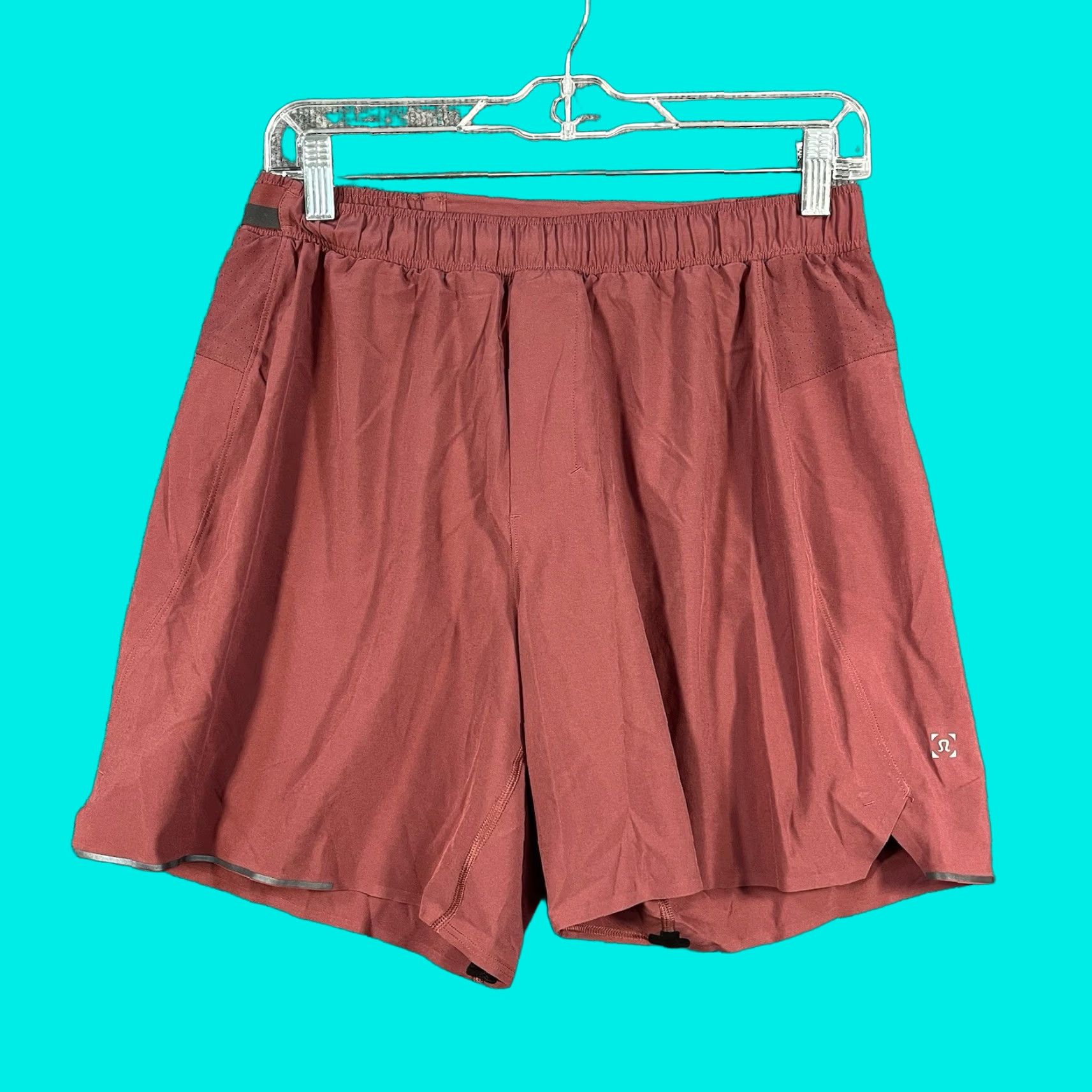 Lululemon Lululemon Surge Shorts 6” Mens Medium Lined Red Running Gym Barrys Training Athletic | Mens | 6 in Inseam | Polyester Blend | Drawstring | Solid Size US 31 - 1 Thumbnail