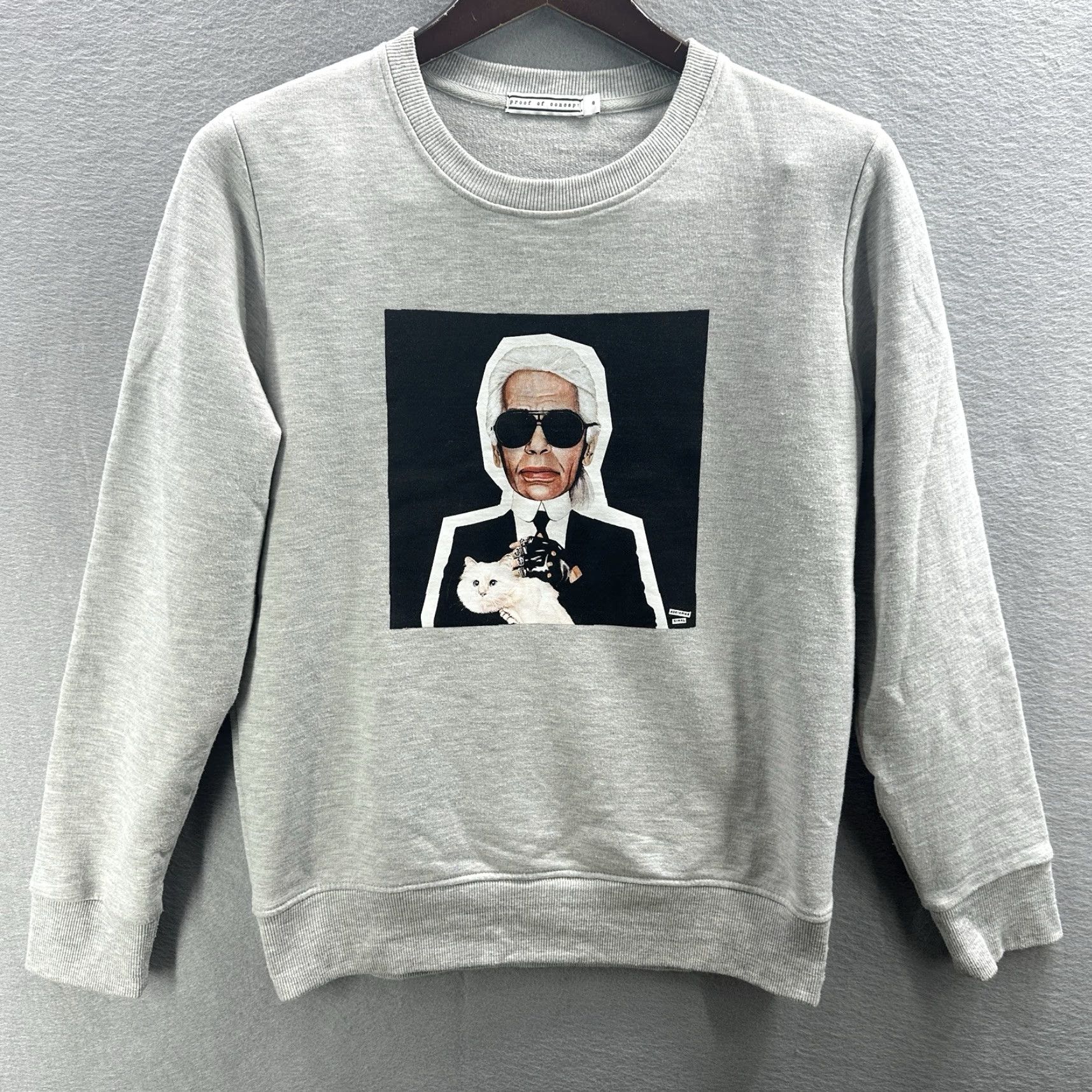 Karl Lagerfeld Proof of Concept x ADRIANNA KINAL Karl Lagerfeld Sweatshirt Womens Small Limited Shirt Womens Small Gray Sweatshirt 90s Classic Mens? Size S / US 4 / IT 40 - 2 Thumbnail