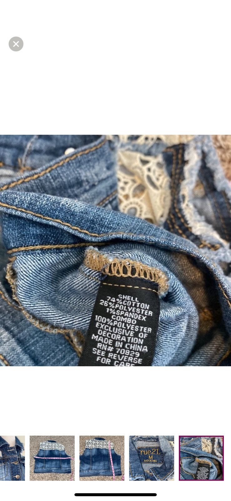 rue21 Rue21 medium denim vest Size M / US 6-8 / IT 42-44 - 5 Thumbnail