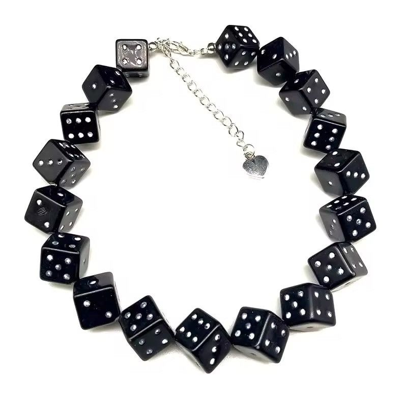 Jewelry Creative Dice Pandent Necklaces Size ONE SIZE - 4 Thumbnail