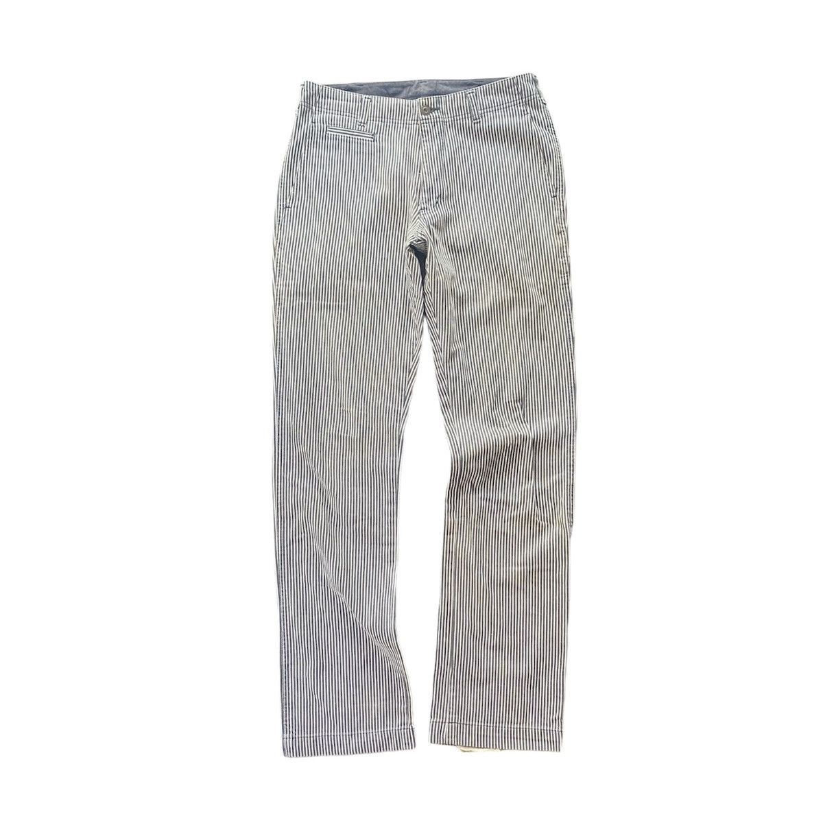 Japanese Brand Hickory stripe straight leg denim Size US 30 / EU 46 - 1 Thumbnail