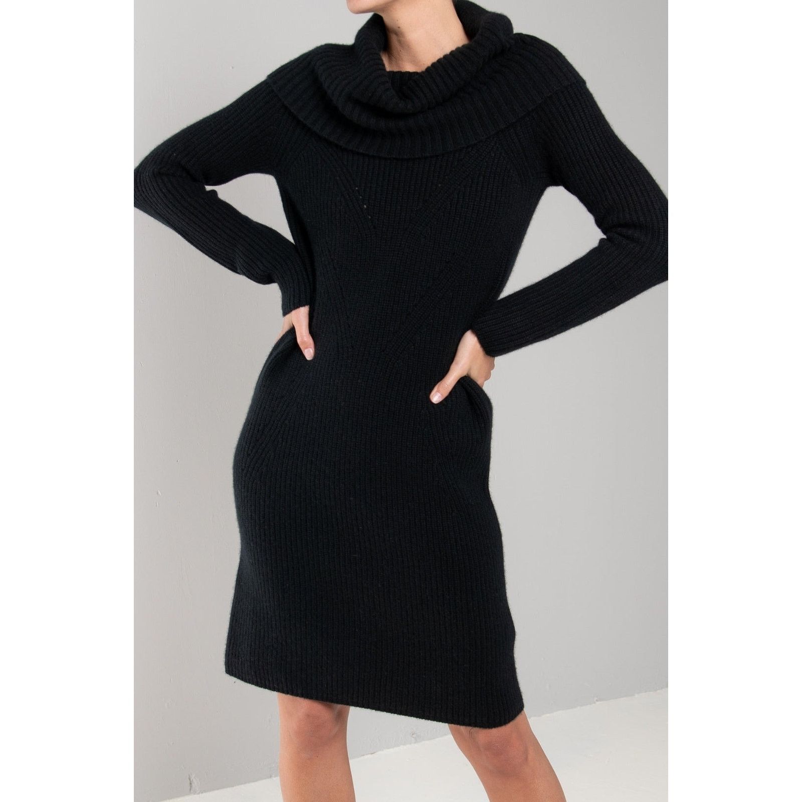 Tse TSE cashmere Multi Neck Knitted Knee Length Dress sz XS Size XS / US 0-2 / IT 36-38 - 2 Thumbnail