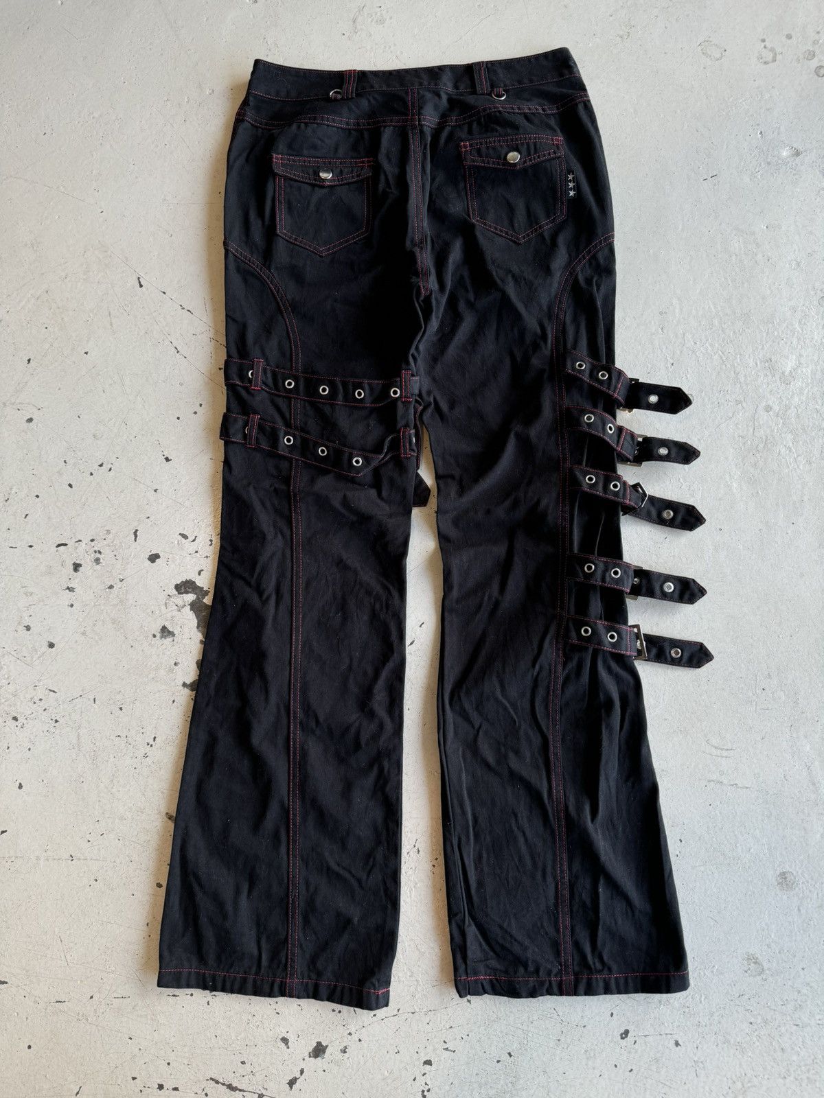 Japanese Brand Vintage Deorat Tactical Bondage Belt Riot Punk Flared Pants Size US 30 / EU 46 - 10 Thumbnail