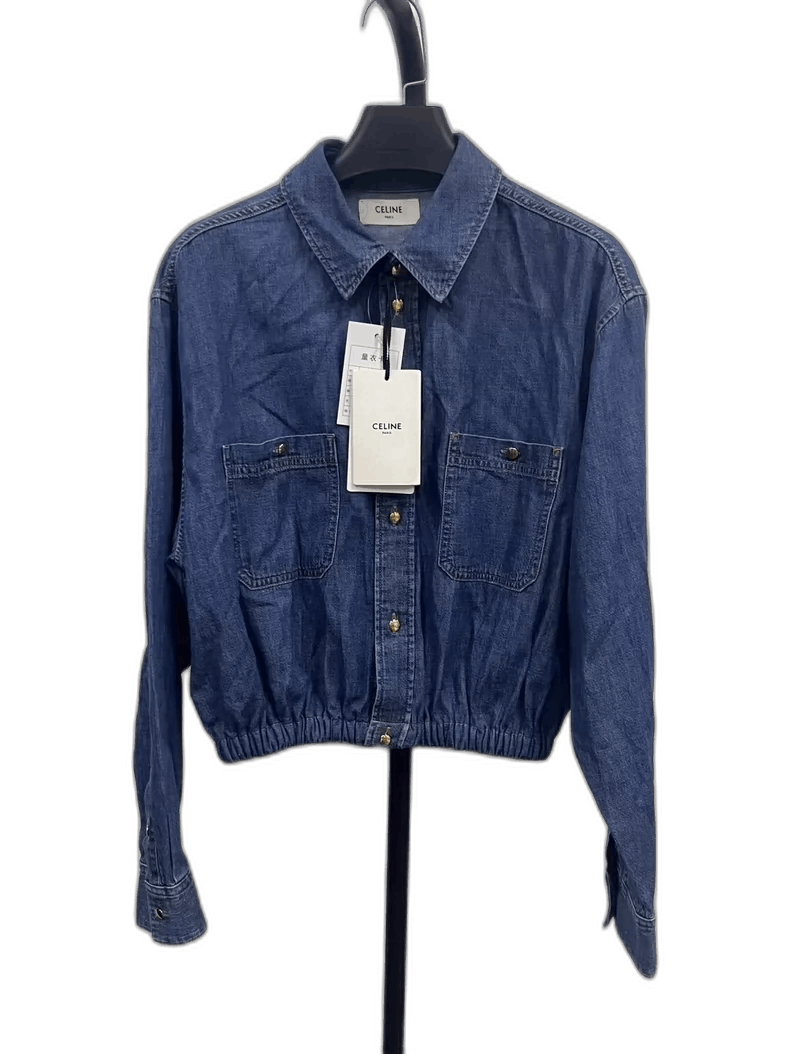 Celine Celine Short Denim Jacket with Buttons Size US M / EU 48-50 / 2 - 1 Thumbnail