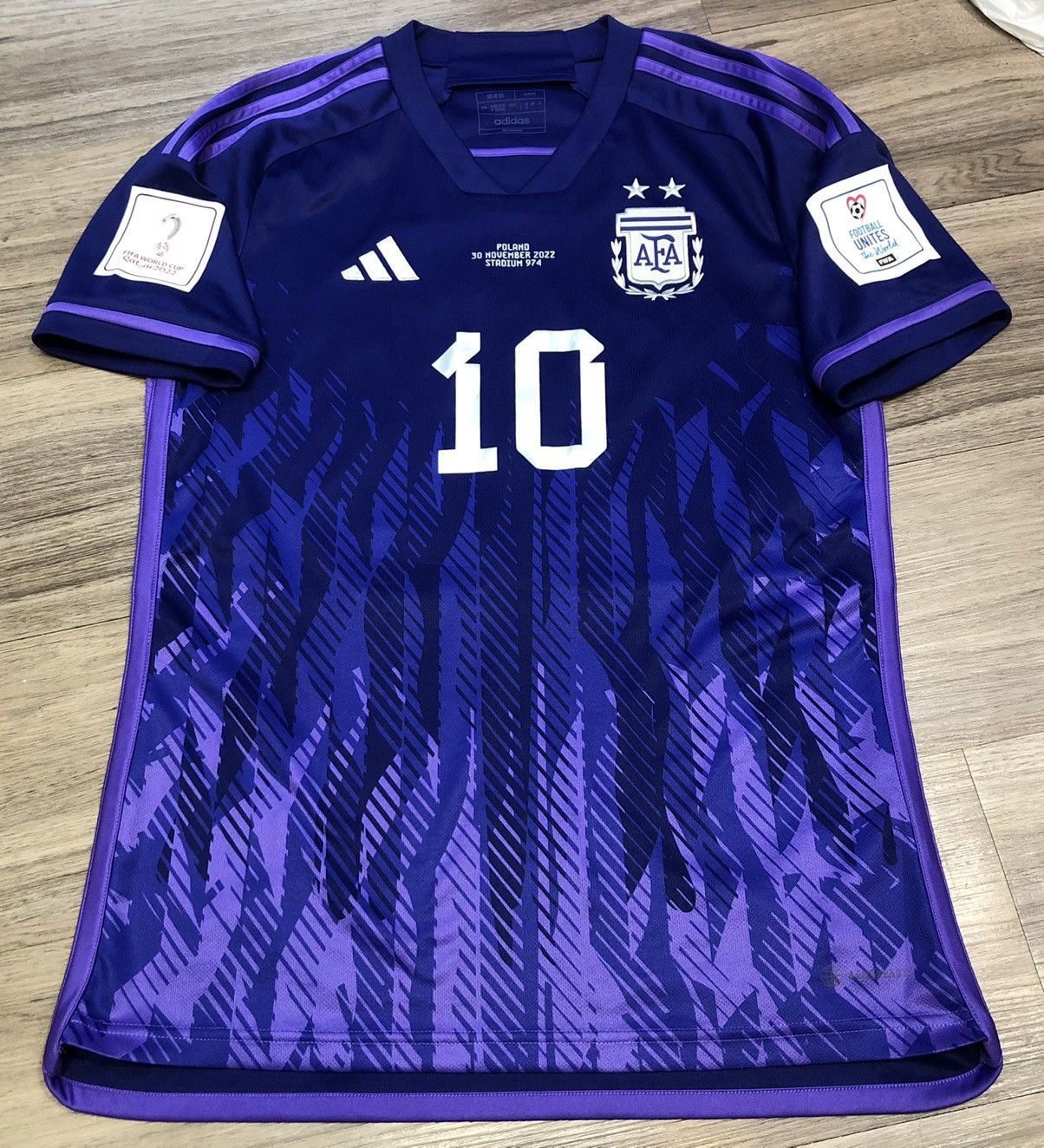 Argentina World Cup 2022 2stars away shirt #10 Messi