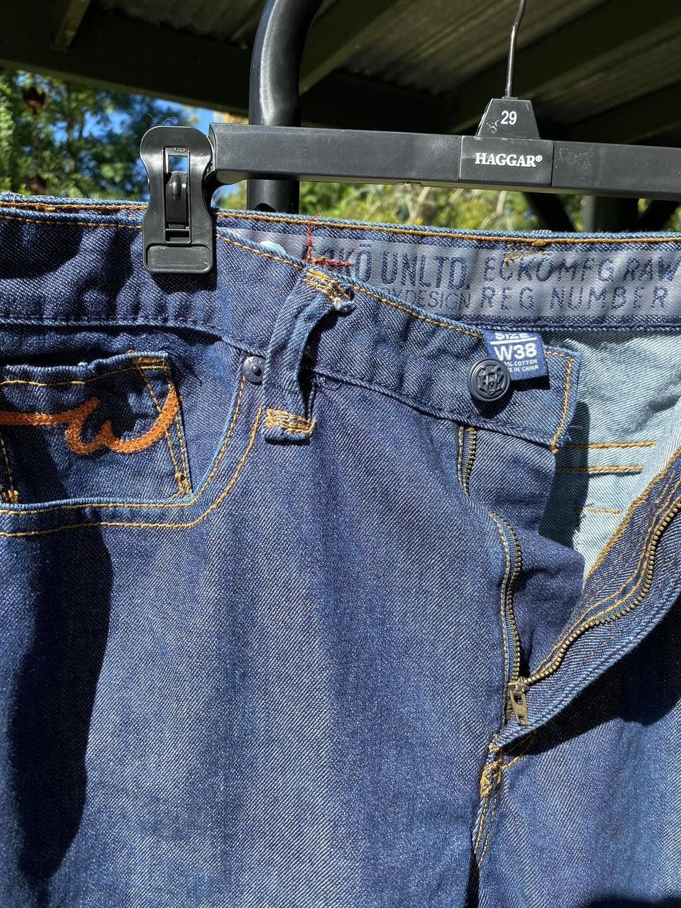 Ecko Unltd. Vintage 2000s Indigo Wash Ecko Embroidered Denim Size 38x36 Size US 38 / EU 54 - 7 Thumbnail