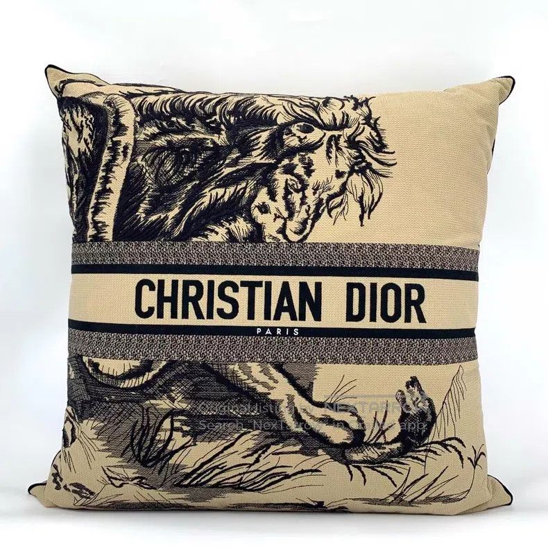 Dior Dior Zoo series logo letter pattern embroidered brown cush Size ONE SIZE - 1 Thumbnail