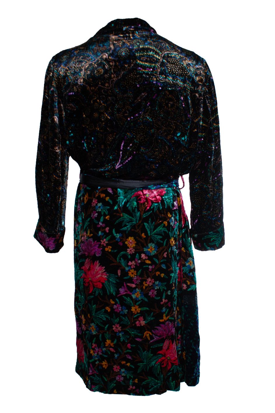 Pierre-Louis Mascia Velour bathrobe jacket with floral print Size US L / EU 52-54 / 3 - 3 Thumbnail