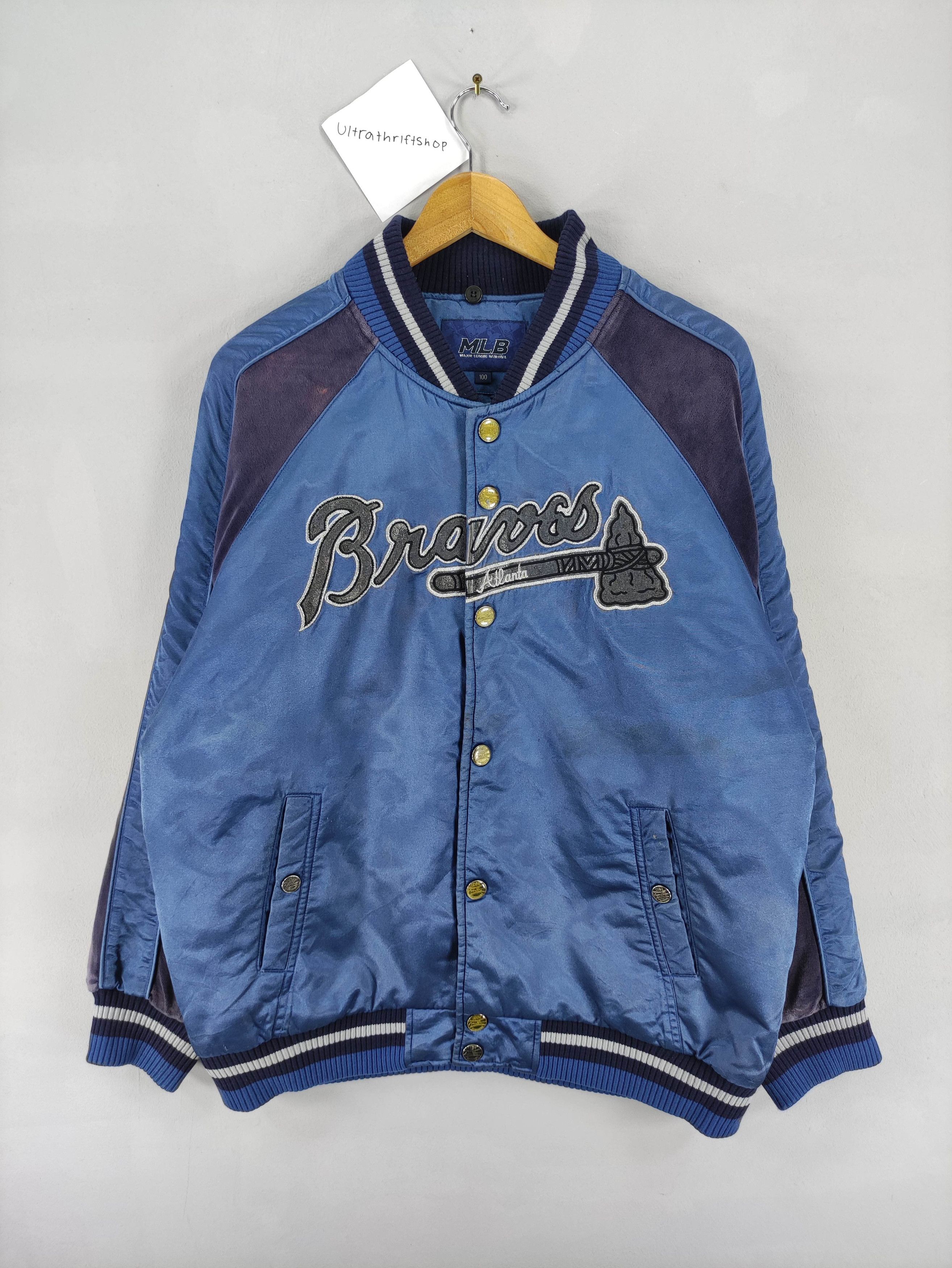 MLB Vintage Mlb Bravers Atlanta Varsity Jacket Snap Button Size US XL / EU 56 / 4 - 1 Thumbnail