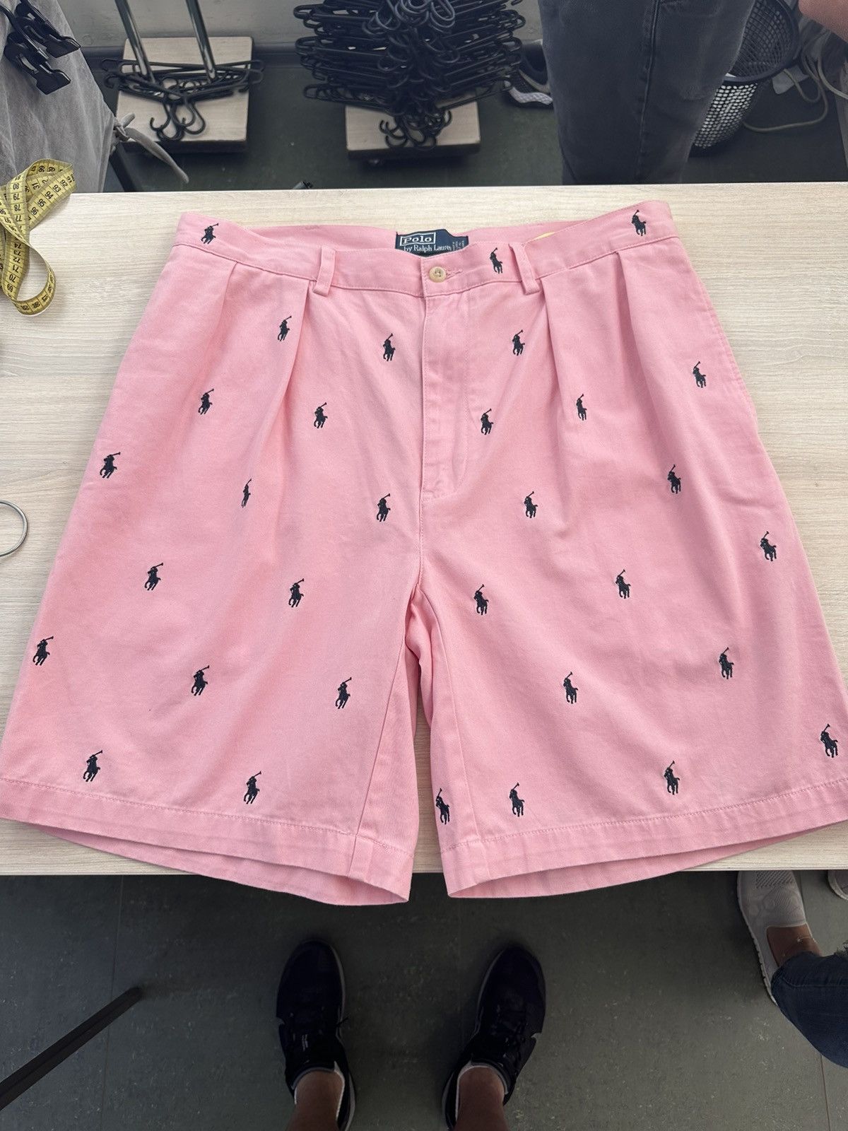 Polo Ralph Lauren × Vintage Vintage polo Ralph Lauren monogram pink shorts size XL (36) Size US 36 / EU 52 - 1 Thumbnail