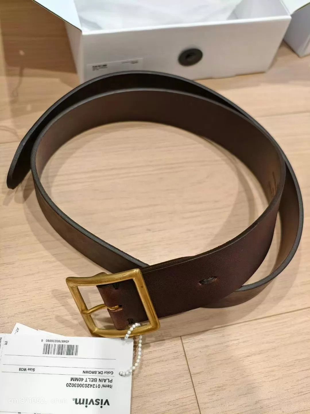 Visvim VISVIM 24AW PLAIN BELT 40MM dk brown w38 Horween Size ONE SIZE - 1 Thumbnail