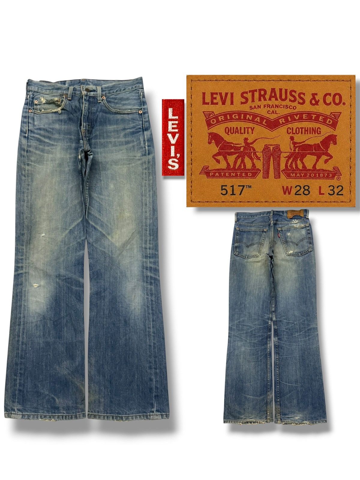 Vintage 90 Levi’s 517 Japan Denim Jeans | Straight Fit | W28