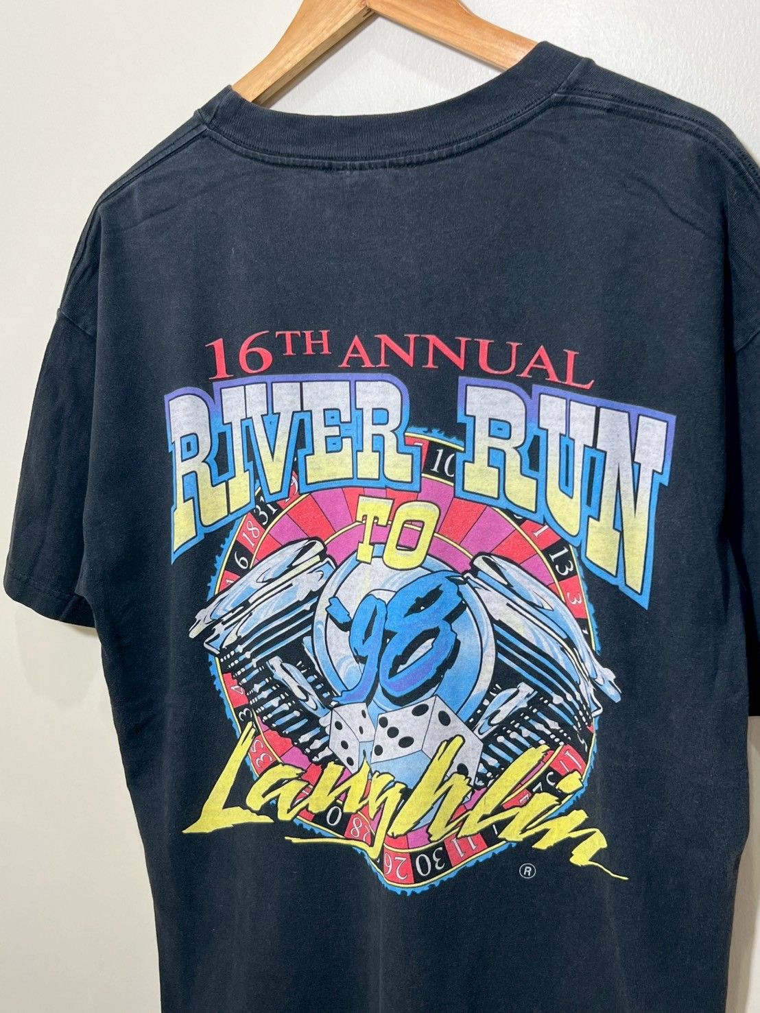 Vintage Vintage 1998's Laughlin Spring Run Motorcycle shirt bnz01 Size US L / EU 52-54 / 3 - 2 Thumbnail