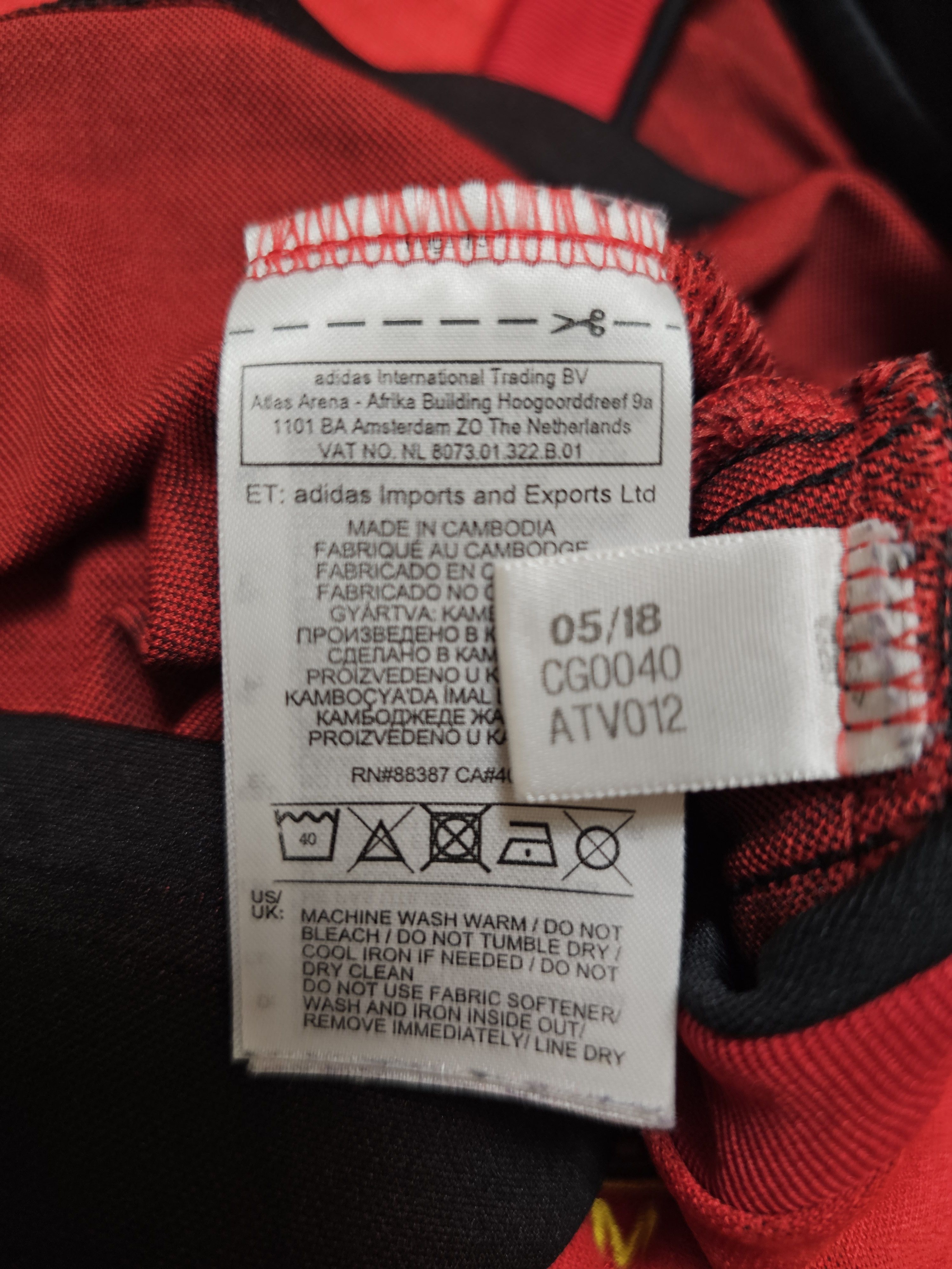 Adidas MANCHESTER UNITED 2018 2019 HOME FOOTBALL SOCCER JERSEY Size US S / EU 44-46 / 1 - 6 Thumbnail