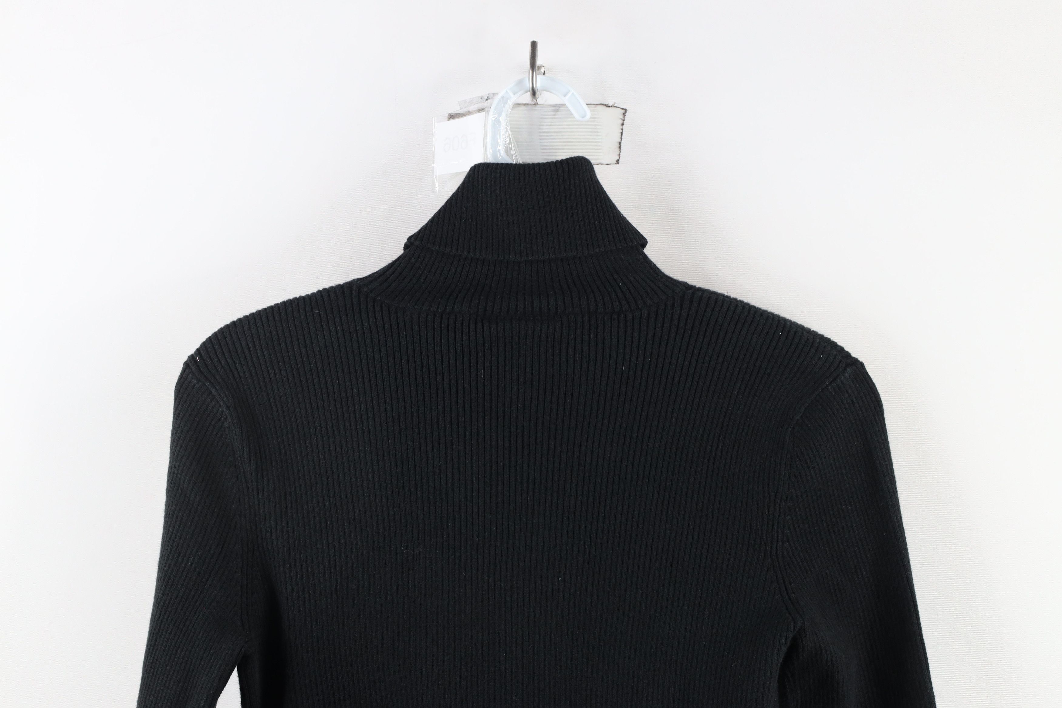 Ralph Lauren × Vintage Vintage 90s Ralph Lauren Flag Ribbed Knit Turtleneck Sweater Size S / US 4 / IT 40 - 7 Thumbnail