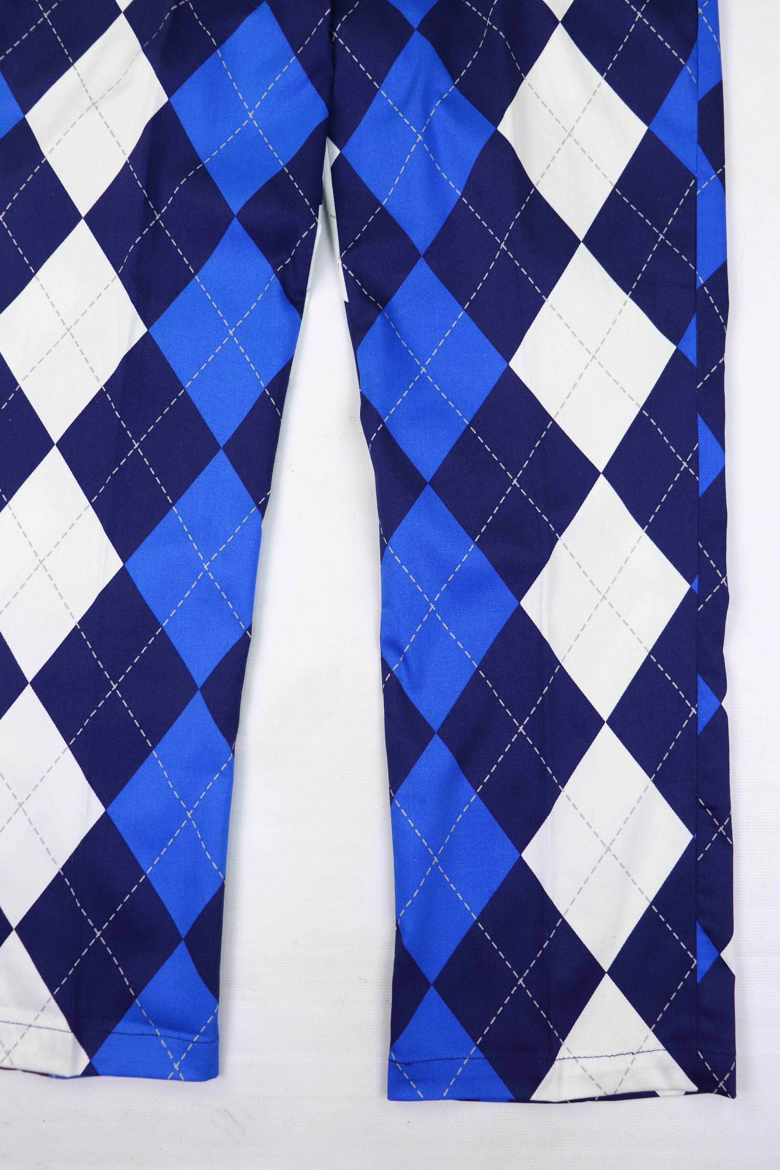 Other NWT Slazenger Funky Golf Navy Royal Checkered Trousers Pants Size US 34 / EU 50 - 4 Thumbnail