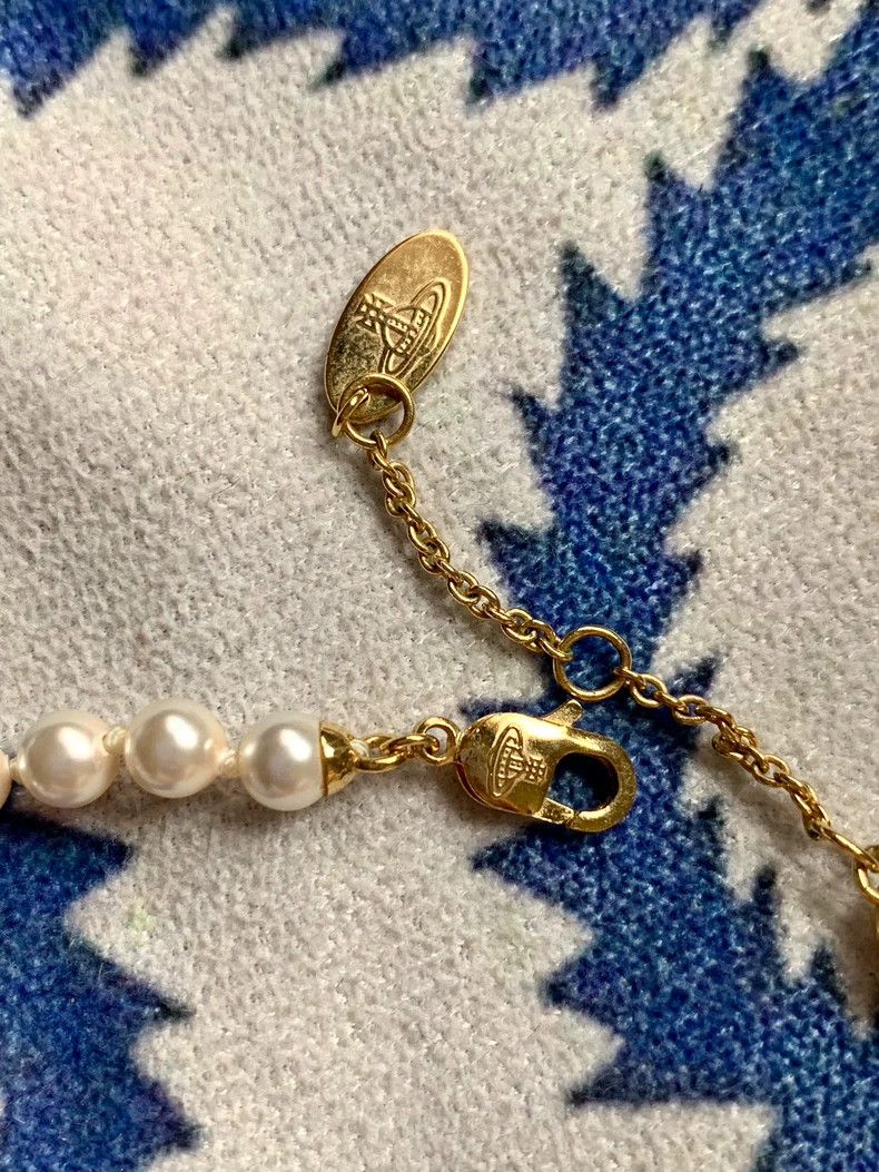 Vivienne Westwood Vivienne Westwood Pearl Saturn necklace Size ONE SIZE - 5 Thumbnail