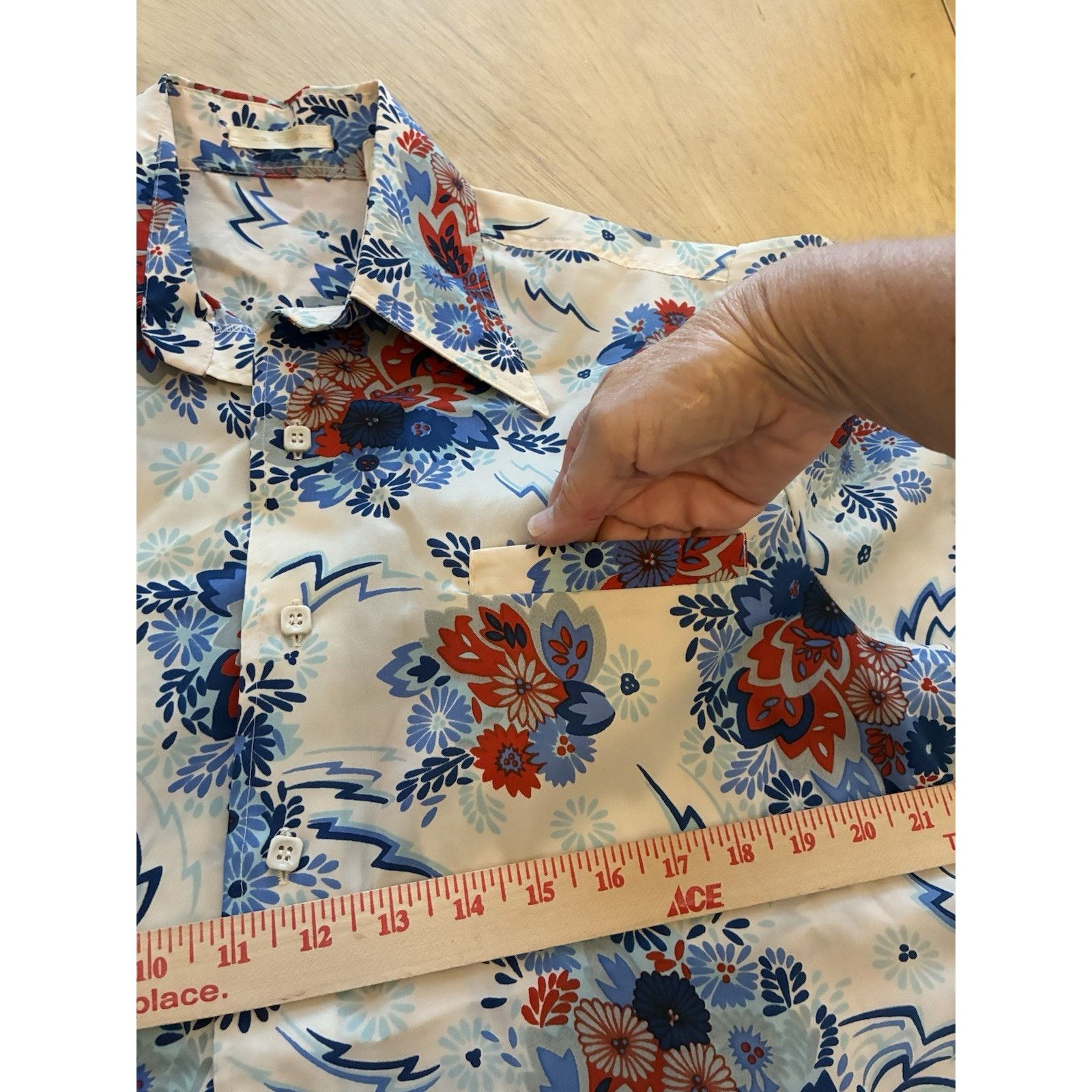 Other Vtg 70s Floral Disco Shirt Men M Rockabilly Butterfly Dagger Size US M / EU 48-50 / 2 - 8 Thumbnail