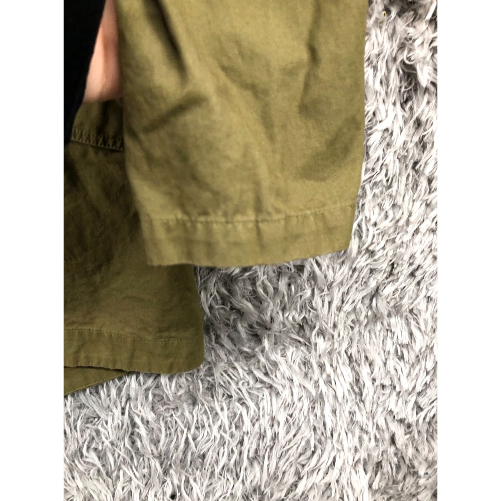 Vintage Sophie Rue Jacket Womens M Green Cinch Waist Pockets Round Neck Zip Woven Coat Top Size M / US 6-8 / IT 42-44 - 3 Thumbnail