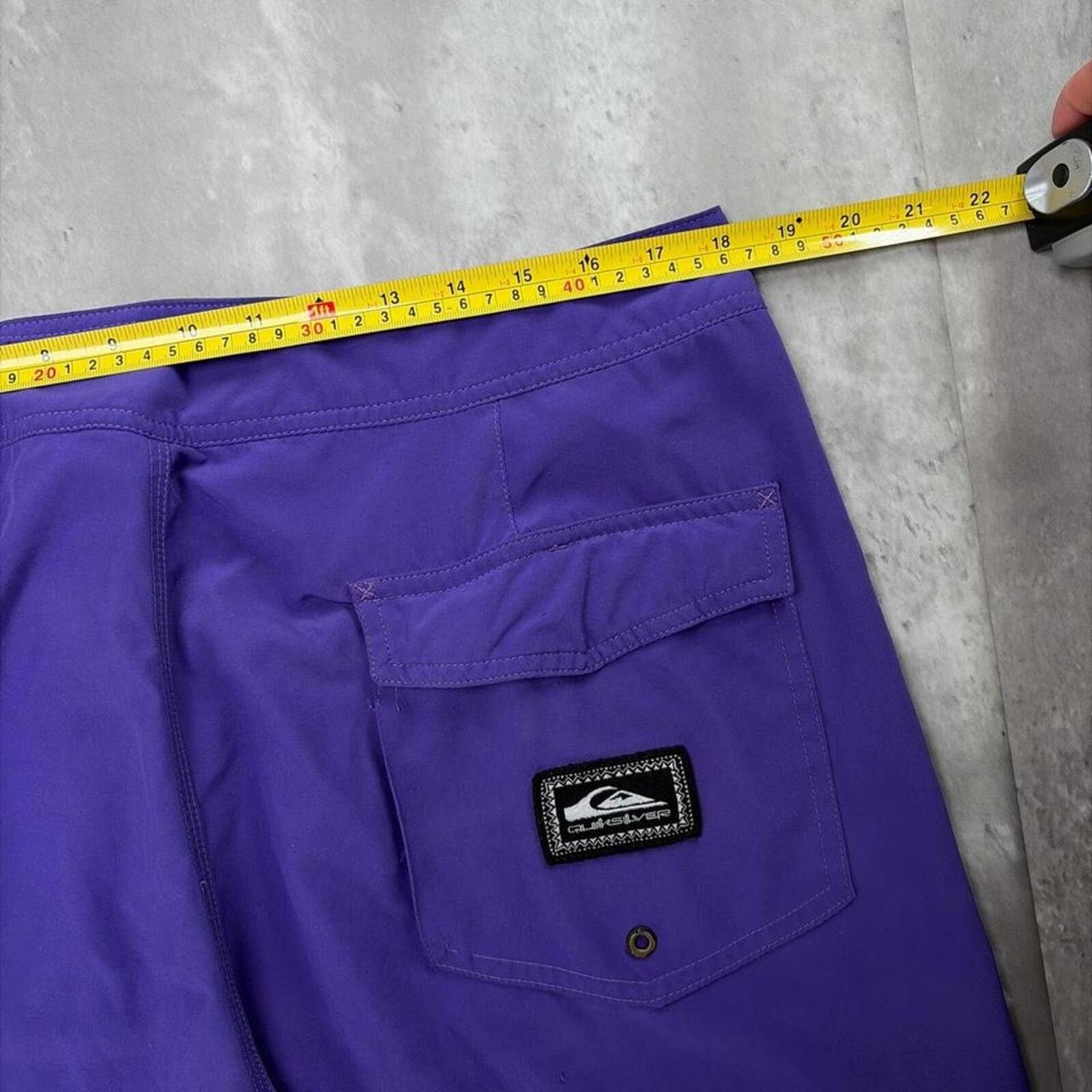 Quiksilver Y2K Purple Quiksilver Surf Grunge Baggy Board Shorts Size US 36 / EU 52 - 6 Thumbnail