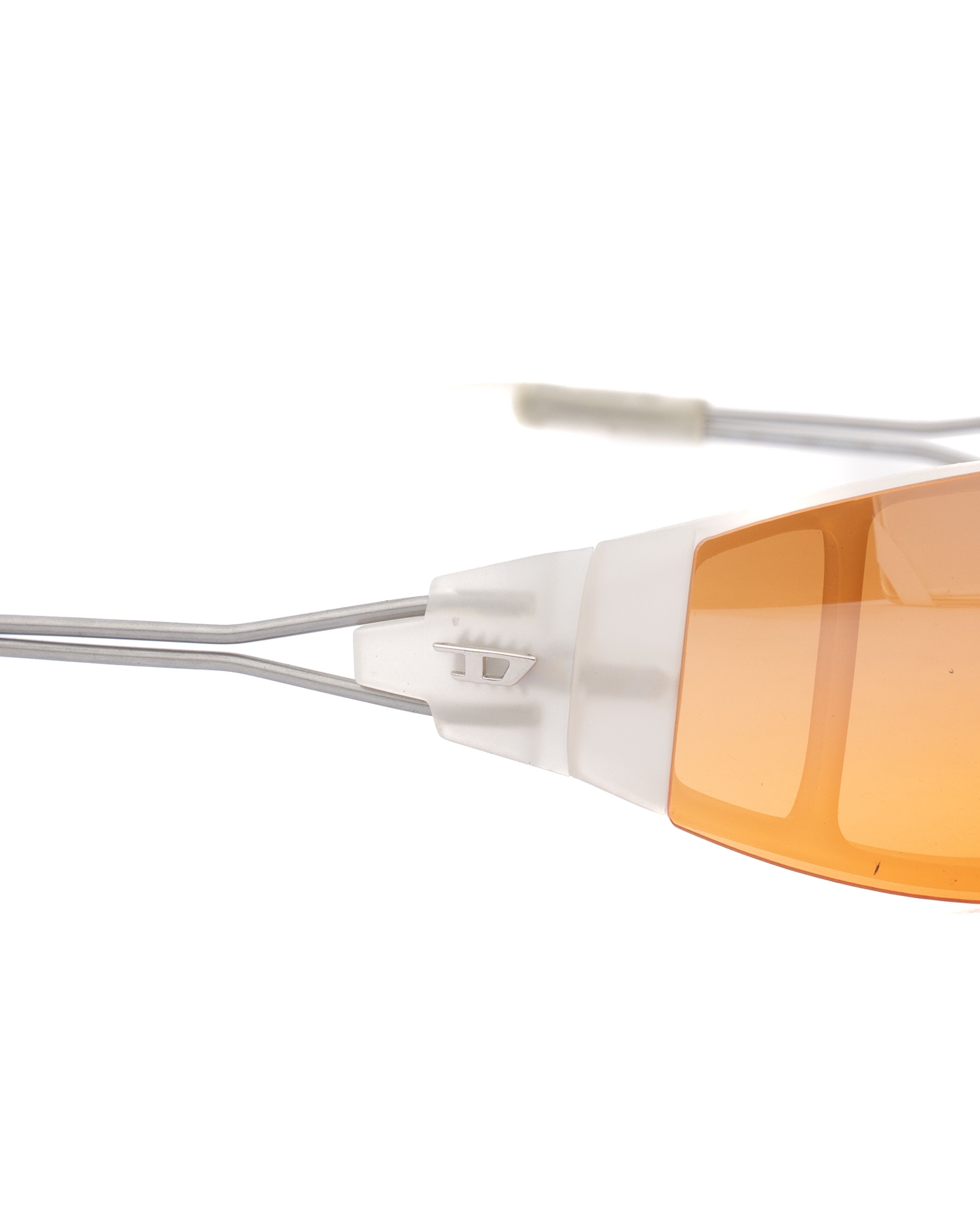 Diesel Diesel '90s Orange Plastic Rimless Sport Sunglasses Size ONE SIZE - 3 Thumbnail