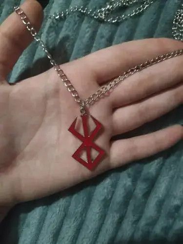 Japanese Brand Berserk Guts Sword Logo Norse Viking Chain Necklace Size ONE SIZE - 4 Thumbnail