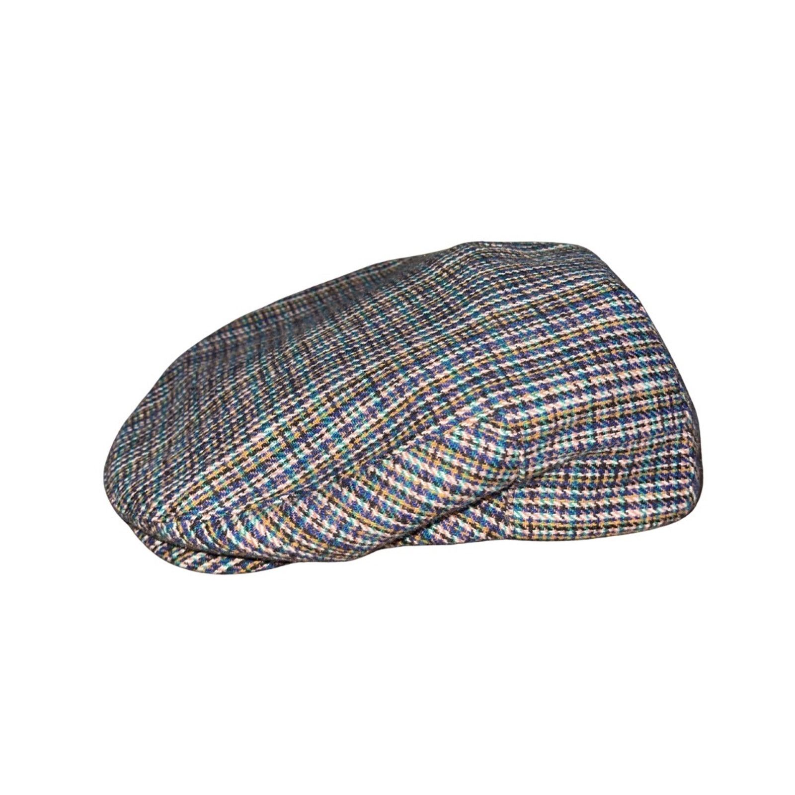 Brixton Hooligan Snap Cap Blue Plaid Size Medium 7 1/2 Newspaper Boy Size ONE SIZE - 3 Thumbnail