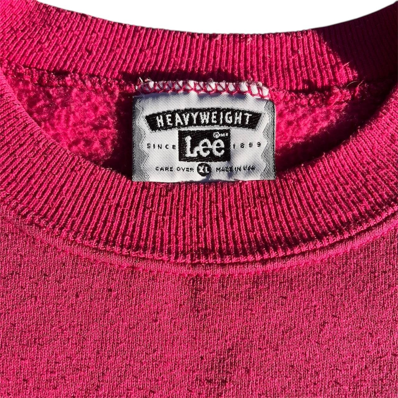 Lee Vintage 90s Rare Essential Lee Basics Magenta Crewneck Size M / US 6-8 / IT 42-44 - 3 Thumbnail