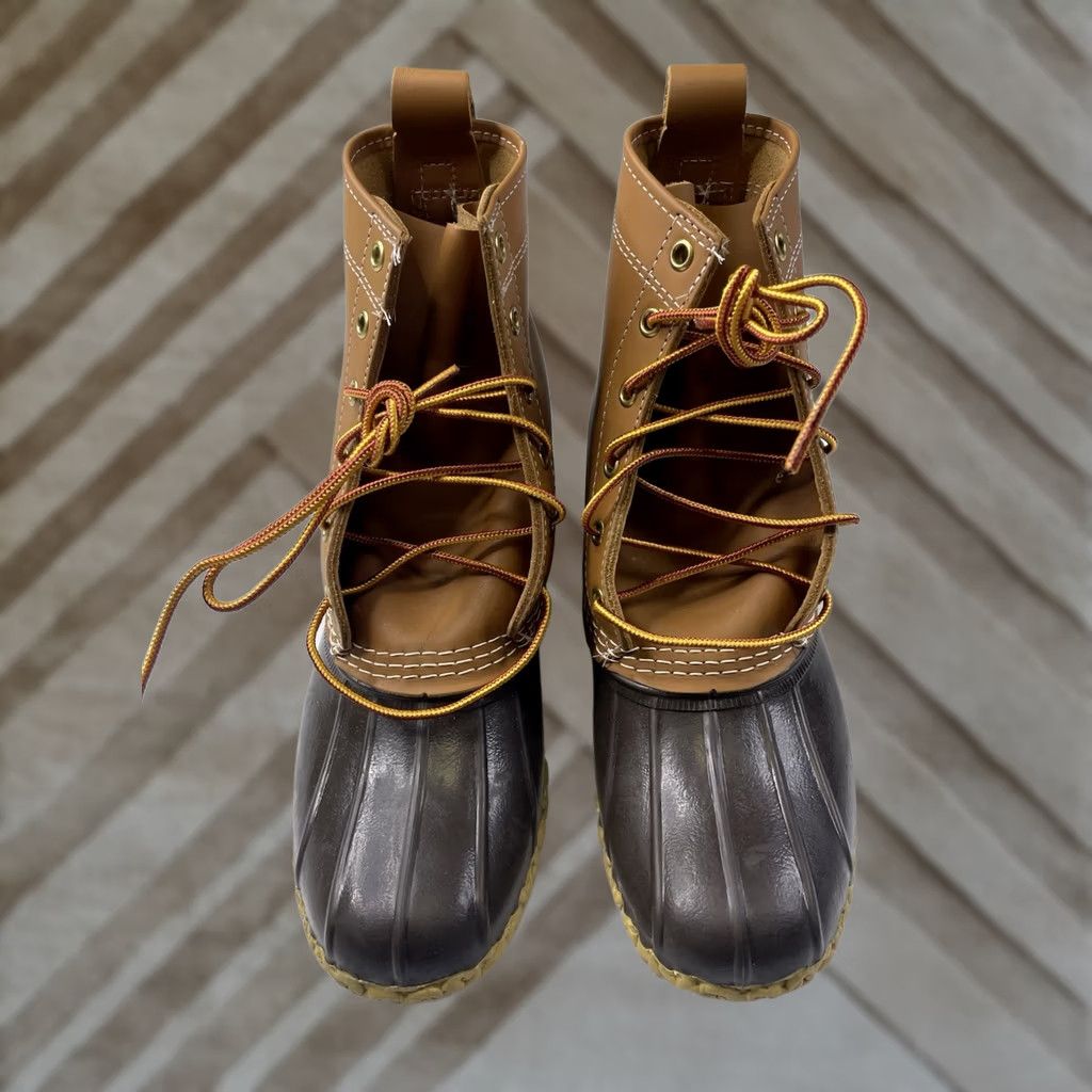 Vintage VINTAGE L.L.Bean Bean Boots Boots Unlined 8" Womens Size 8M Brown Leather USA Made Rain Boot Casual Activewear Size US 8 / IT 38 - 1 Thumbnail