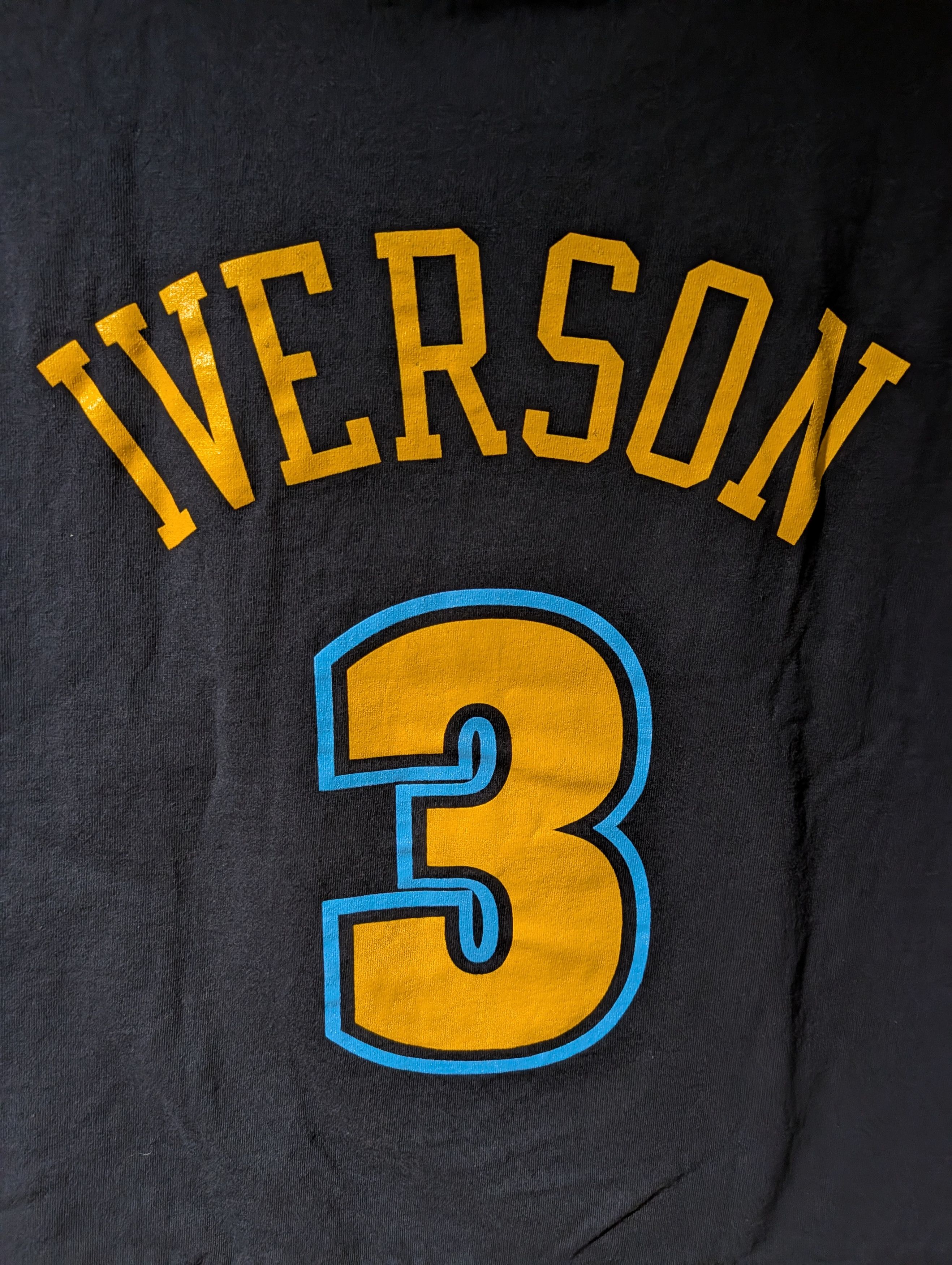 Majestic Vintage Denver Nuggets Allen Iverson #3 T Shirt XL Cropped Size US XL / EU 56 / 4 - 5 Thumbnail