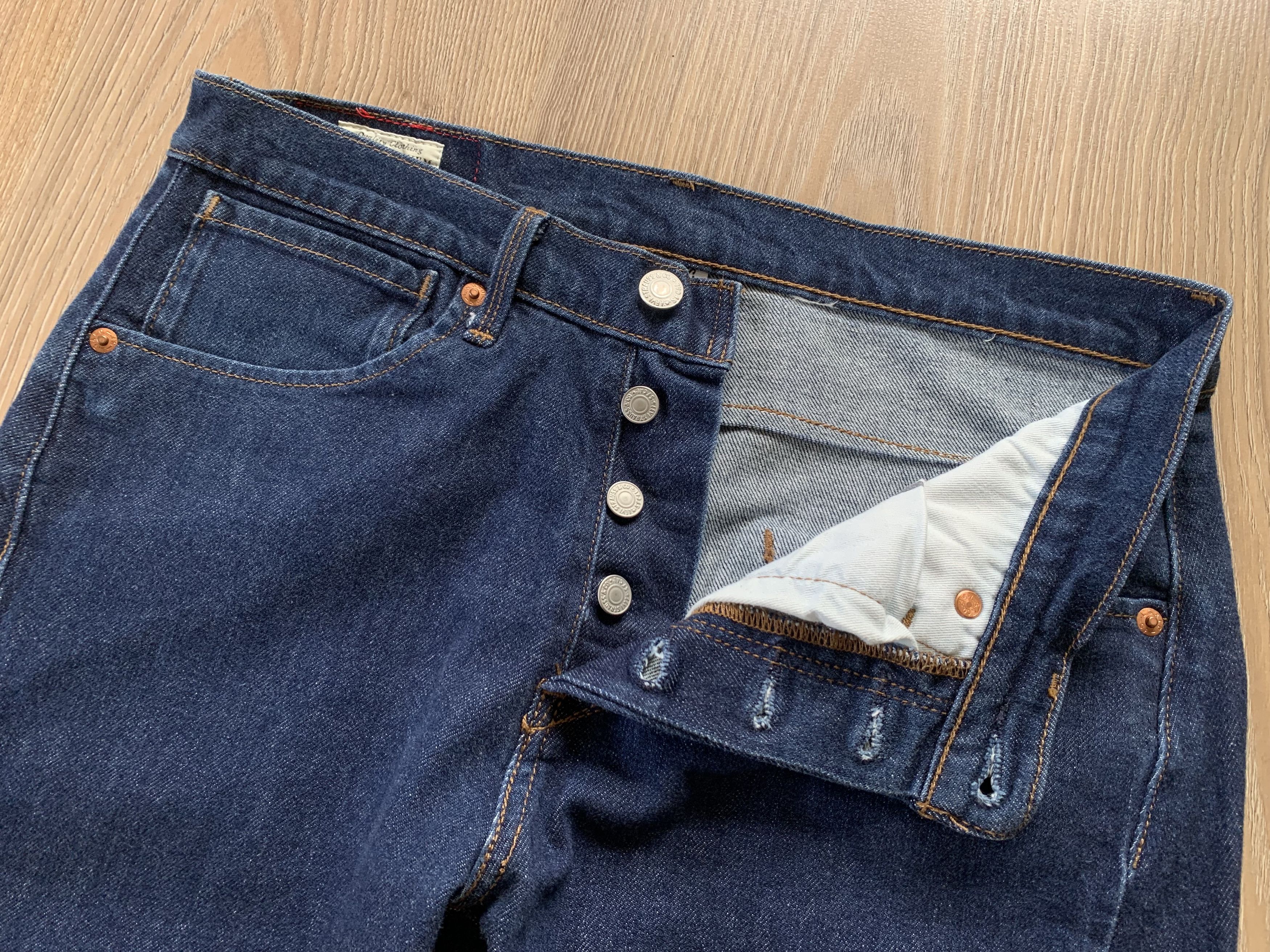 Levi's × Levi's Vintage Clothing Levi's Premium LEJ 502 Dark Wash Button Fly Jeans Size US 29 - 5 Thumbnail