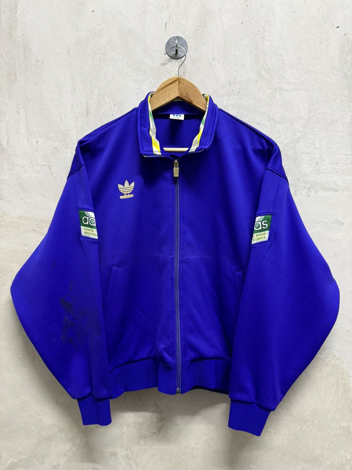 Adidas Vintage 90s Distressed Adidas Trefoil Track Top Size US M / EU 48-50 / 2 - 1 Thumbnail