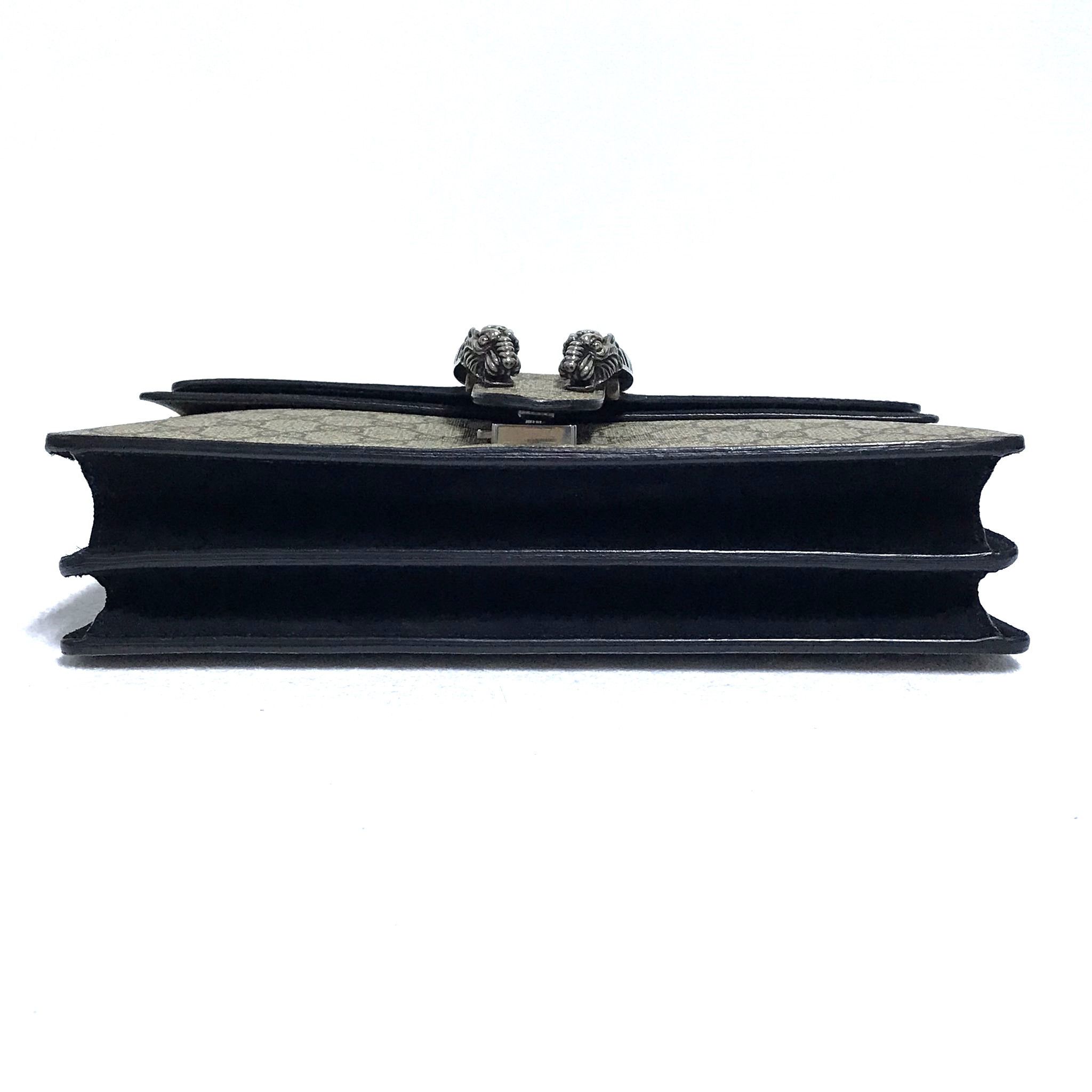 Gucci Gucci Dionysus GG Supreme Black Suede Medium Size ONE SIZE - 5 Thumbnail