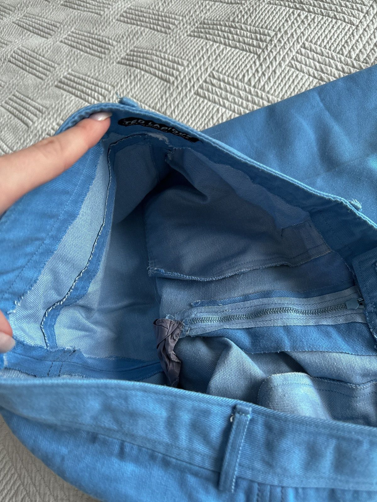 Vintage Ted Lapidus jeans pants flared baggy wide blue