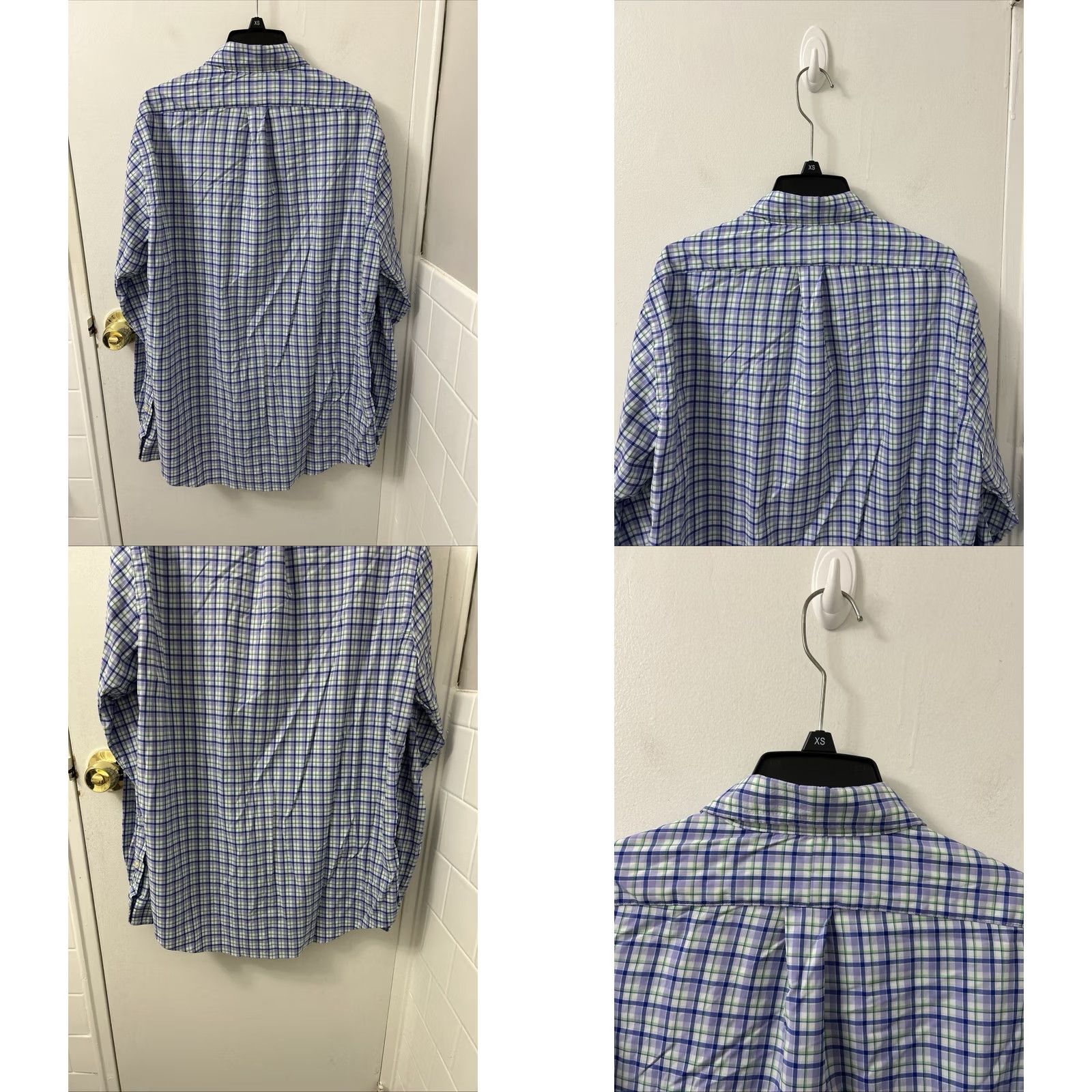 Polo Ralph Lauren Polo Ralph Lauren Performance Shirt Mens Large Blue Plaid Classic Fit L/S Button-Up Size US L / EU 52-54 / 3 - 8 Thumbnail