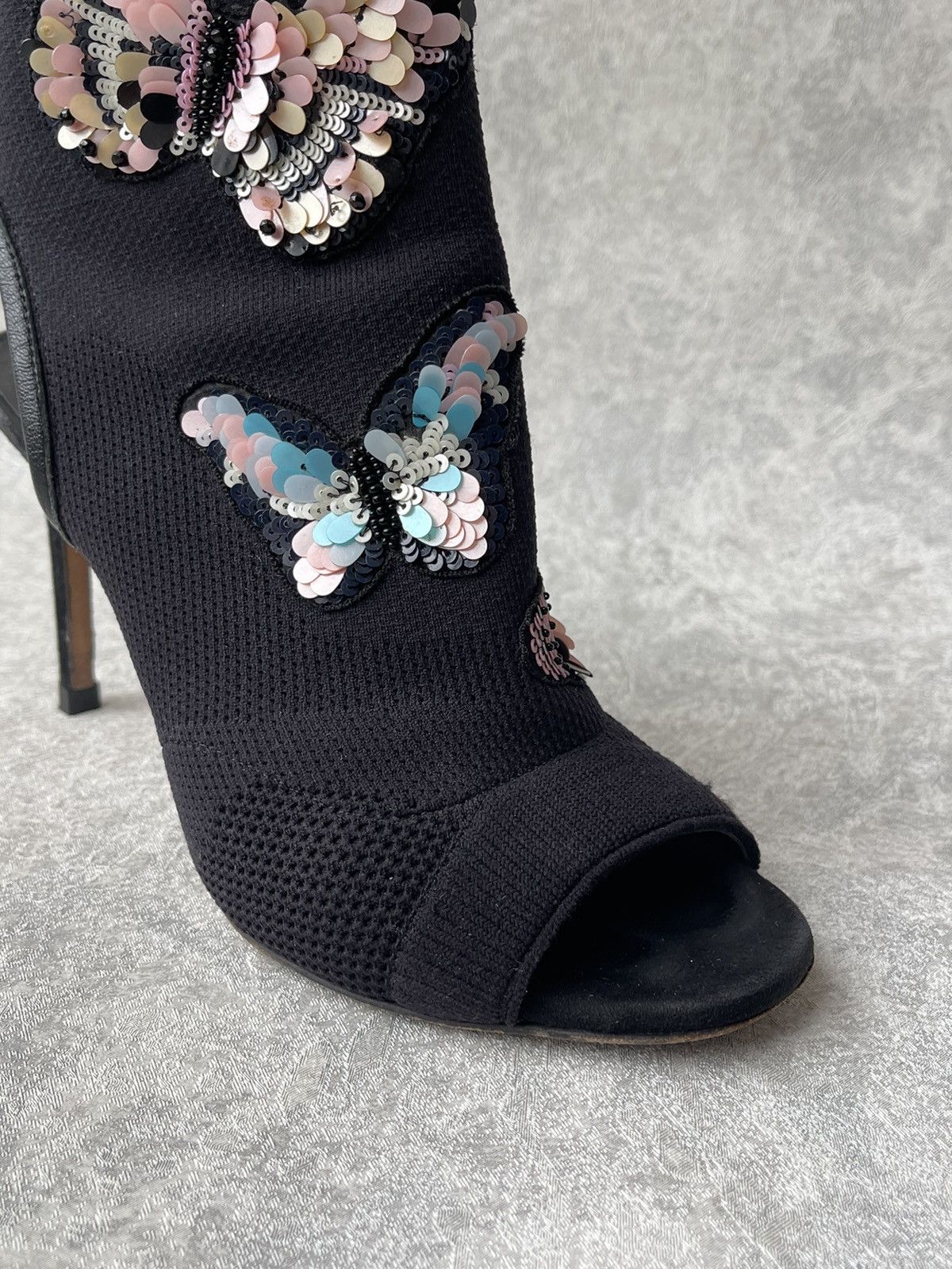 Valentino Valentino Garavani Butterfly Knit Ankle Boots Size 36 US 6 Size US 6 / IT 36 - 10 Thumbnail