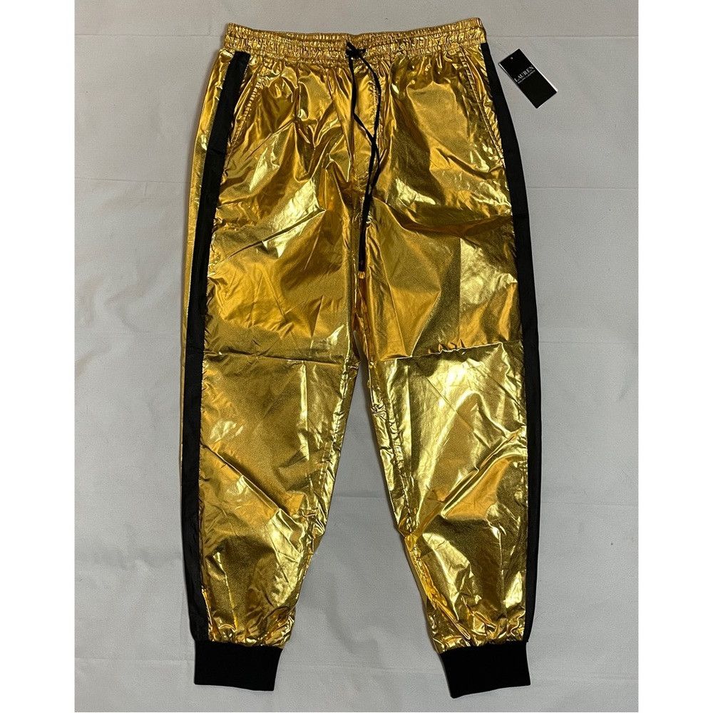 Lauren Ralph Lauren NWT New $225 Lauren Ralph Lauren Gold Metallic Taffeta Jogg Size 32" / US 10 / IT 46 - 2 Thumbnail