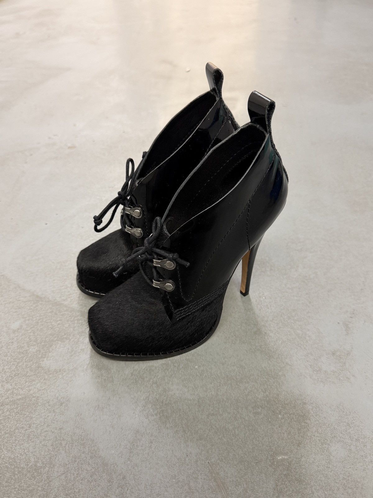 Vivienne Westwood Vivienne Westwood Anglomania Pony Hair Lace-Up Heeled Boots Size US 6 / IT 36 - 1 Thumbnail