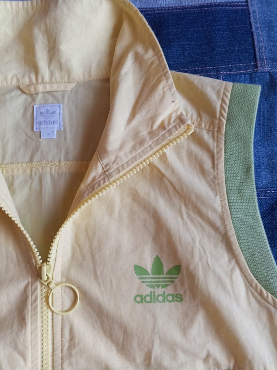 Adidas Vintage 80s Adidas Trefoil Sleeveless Vest Zip-Up Size M / US 6-8 / IT 42-44 - 2 Thumbnail