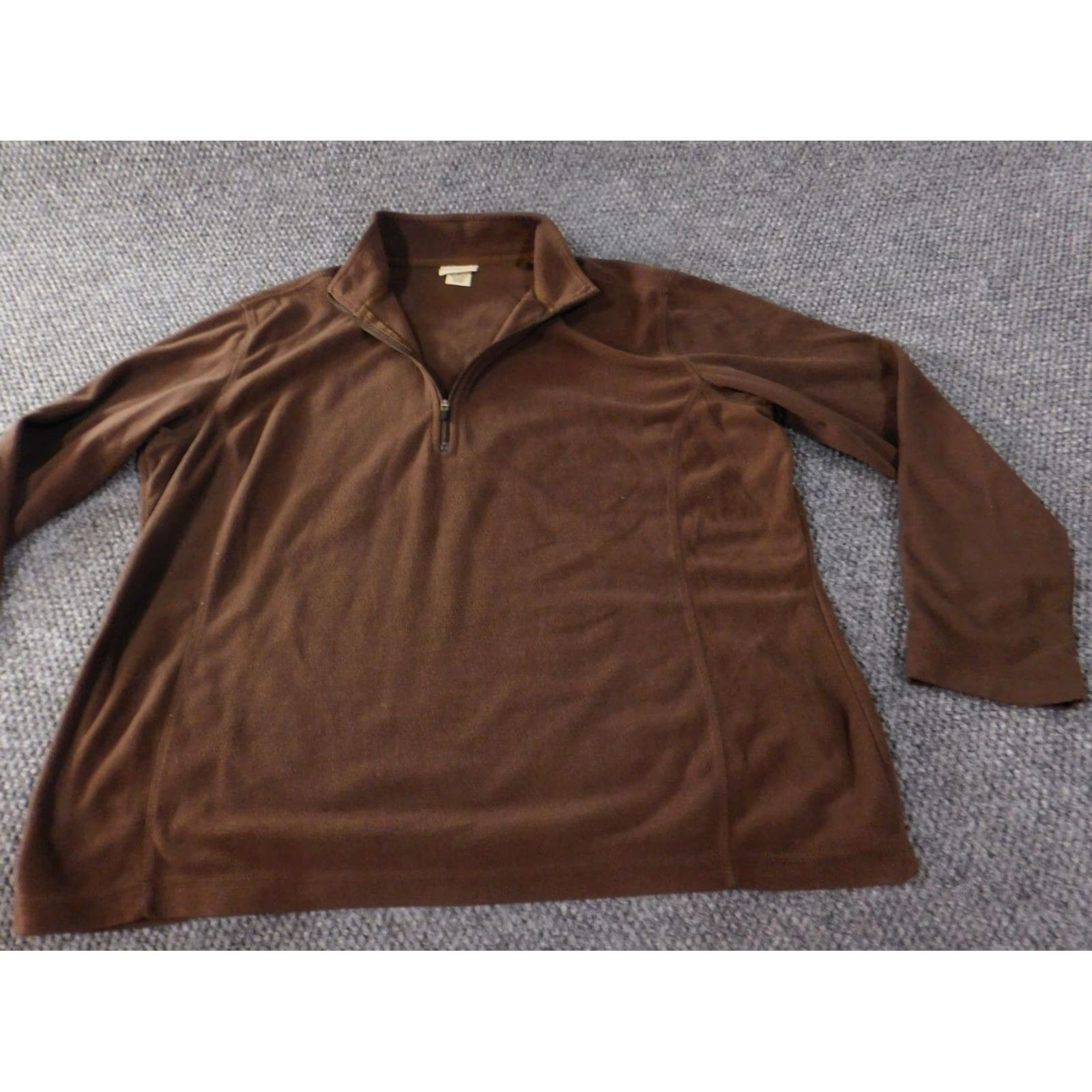 Vintage Gander Mountain Sweatshirt Womens 1X Plus Brown Pullover 1/4 Zip Fleece Outdoors Size XL / US 12-14 / IT 48-50 - 3 Thumbnail