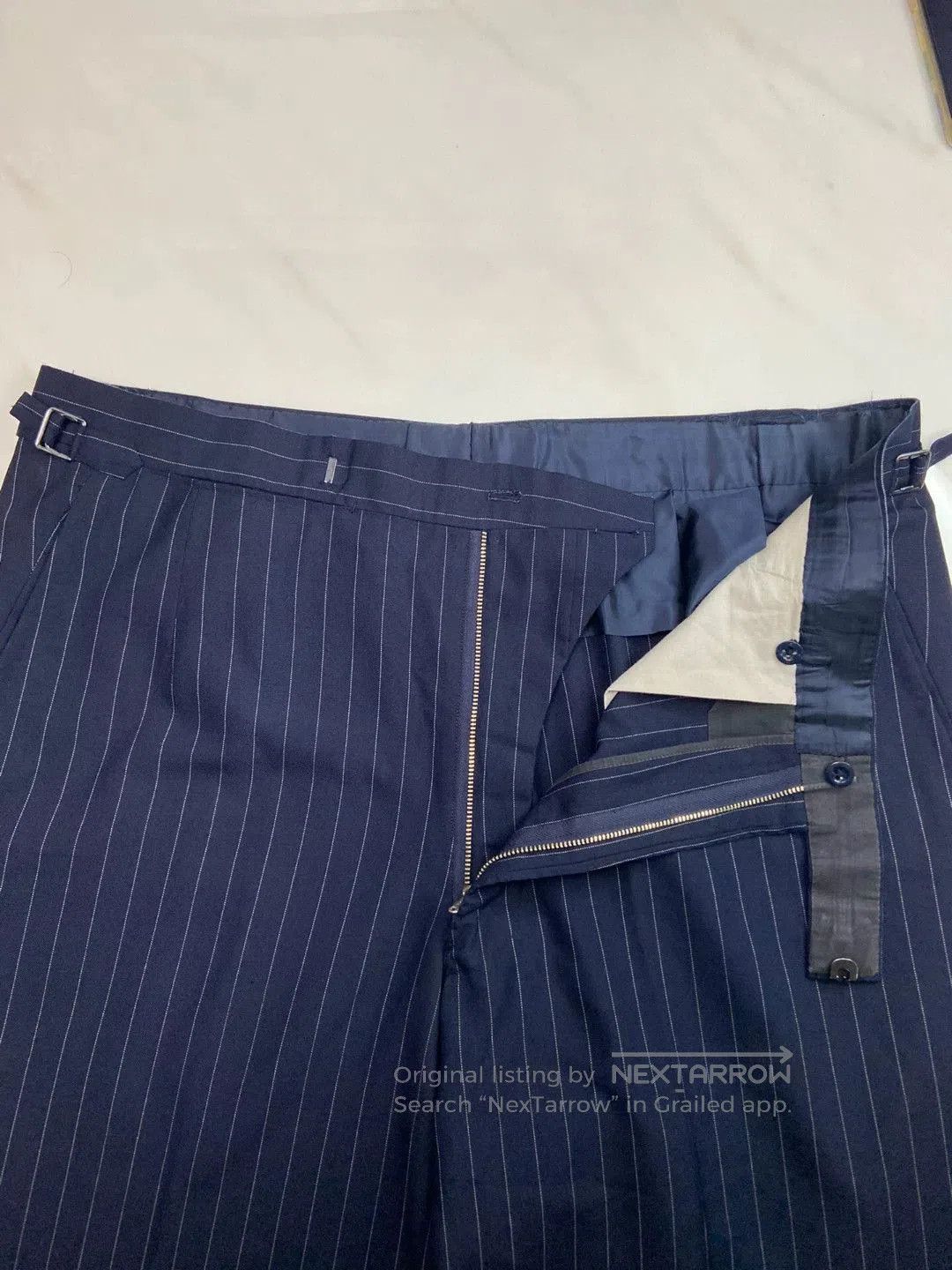 Anderson & Sheppard Custom Wool Silk Trousers by Anderson & Sheppard. Size US 39 - 4 Thumbnail