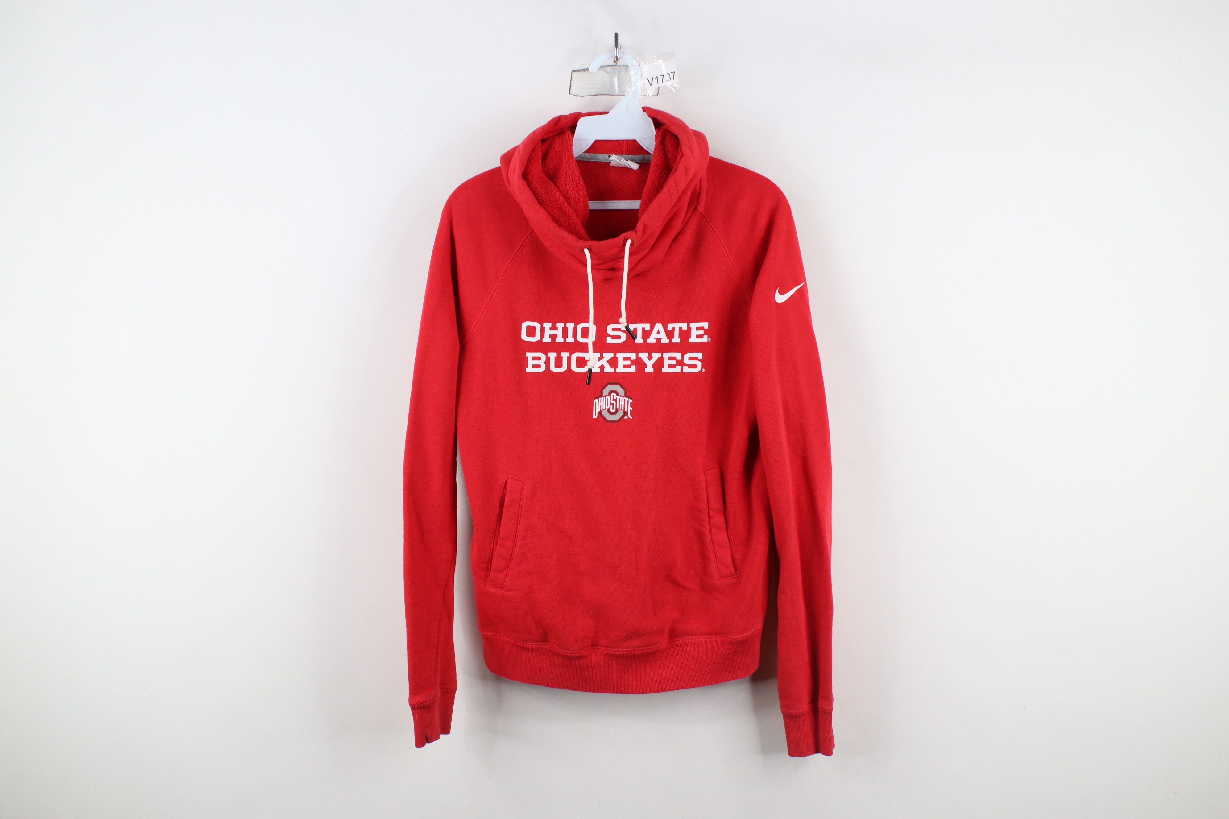Nike × Vintage Nike Out Ohio State University Funnel Neck Hoodie Sweatshirt Size S / US 4 / IT 40 - 1 Thumbnail