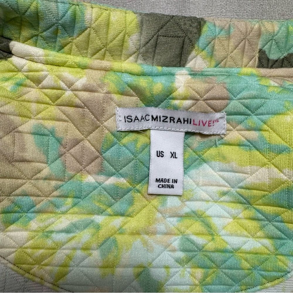 Isaac Mizrahi Isaac Mizrahi Live! Watercolor Floral Print Knit Jacket A30 Size XL / US 12-14 / IT 48-50 - 7 Thumbnail