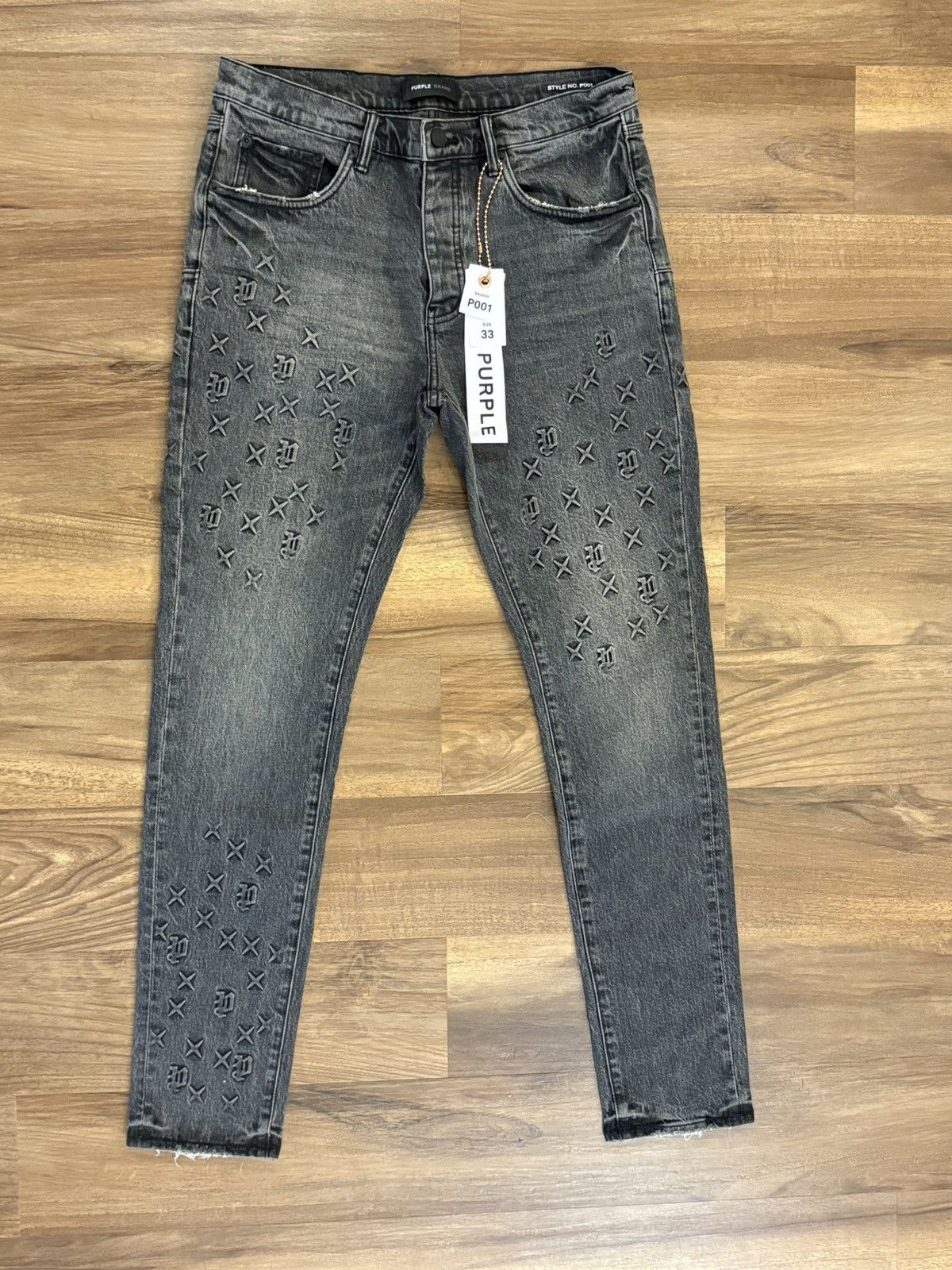 Purple Brand dark monogram jeans size 33 brand new