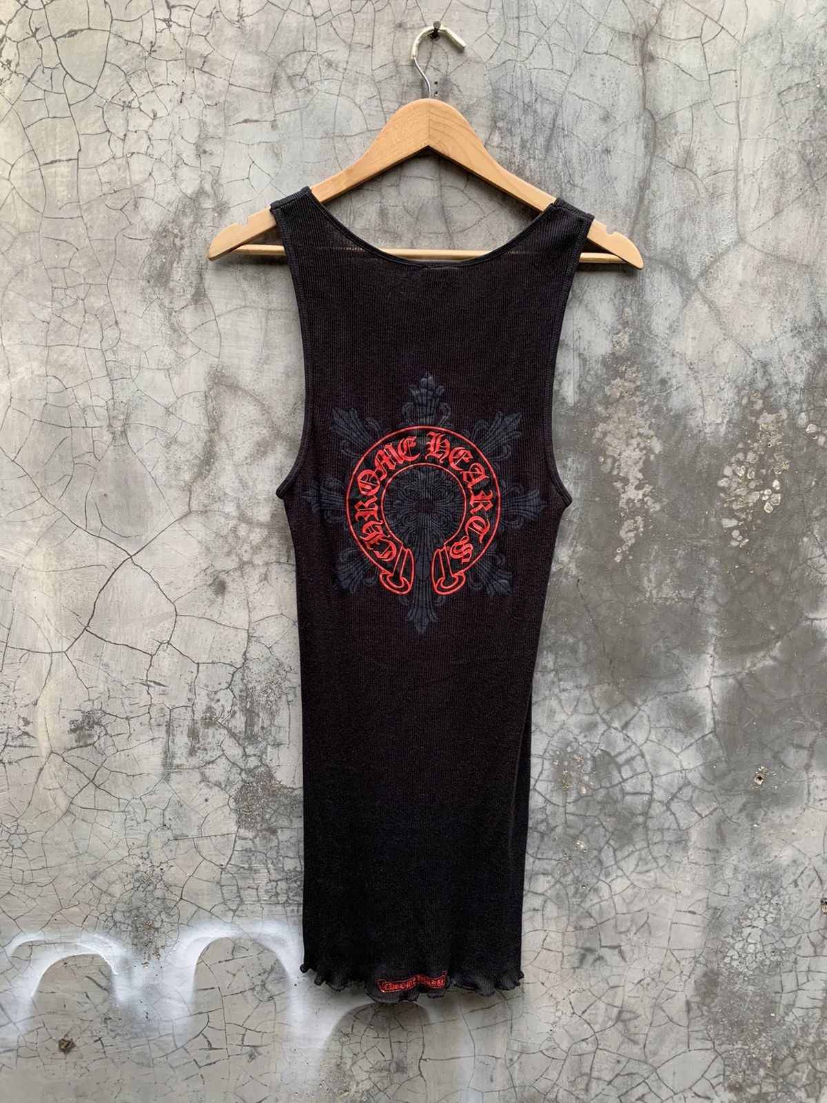 Chrome Hearts Chrome Hearts Red Horseshoe Floral Tank Top Dress | Grailed