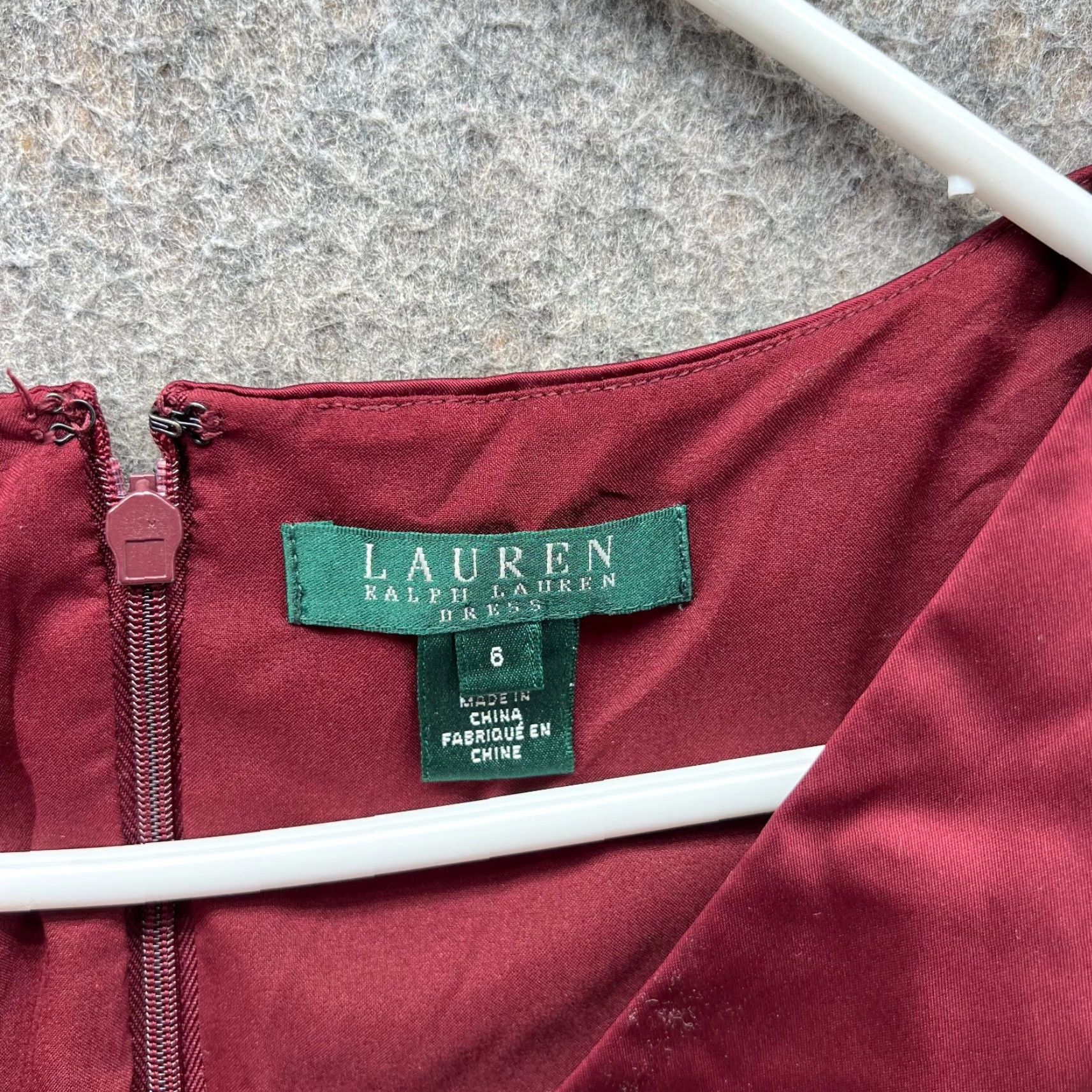 Ralph Lauren VINTAGE? (No) Lauren Ralph Lauren Dress Women 6 Red Wine Satin Pencil Shift Cocktail Party Size M / US 6-8 / IT 42-44 - 7 Thumbnail