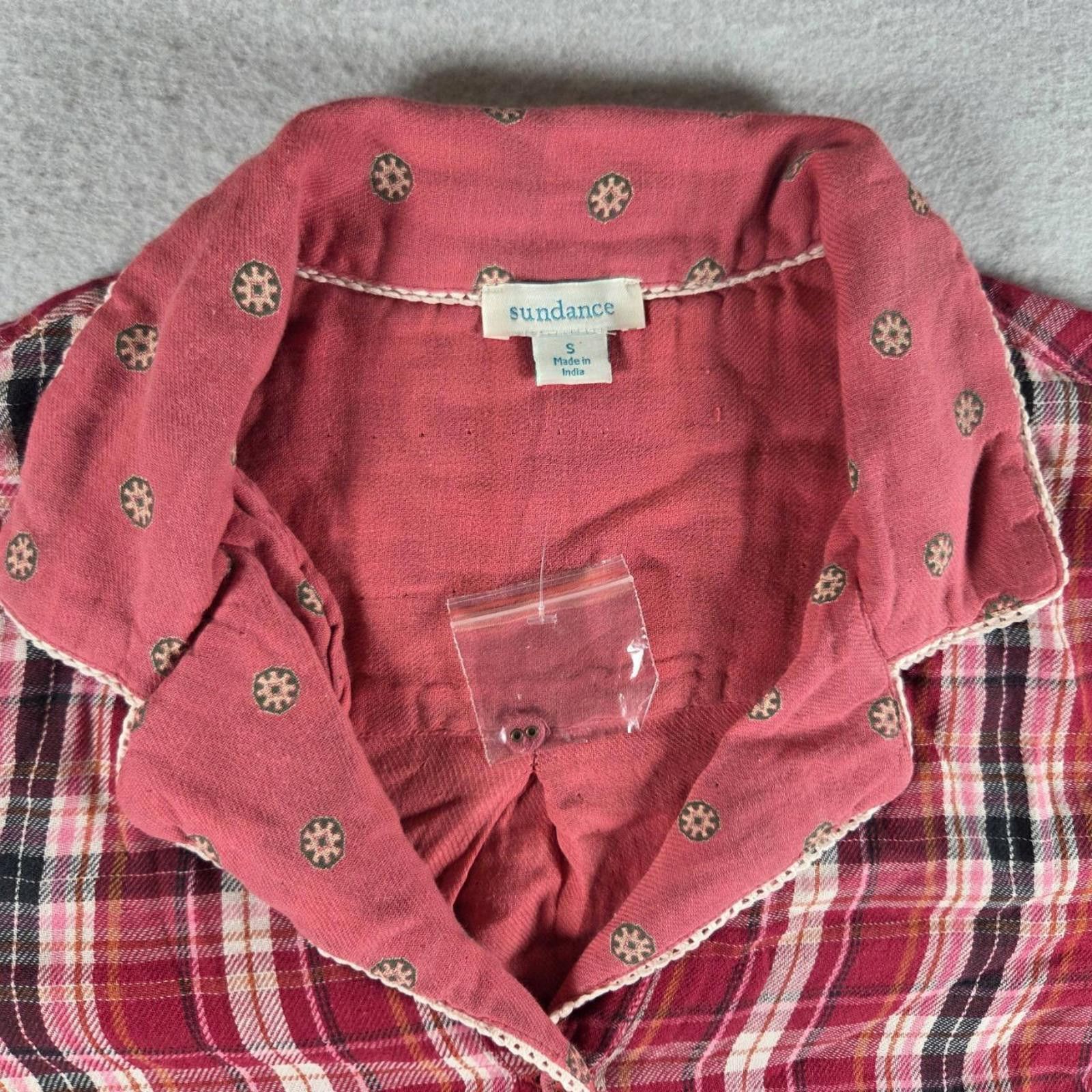 Sundae School Sundance Women's Button Up Top Small Red Plaid Flannel Size S / US 4 / IT 40 - 3 Thumbnail