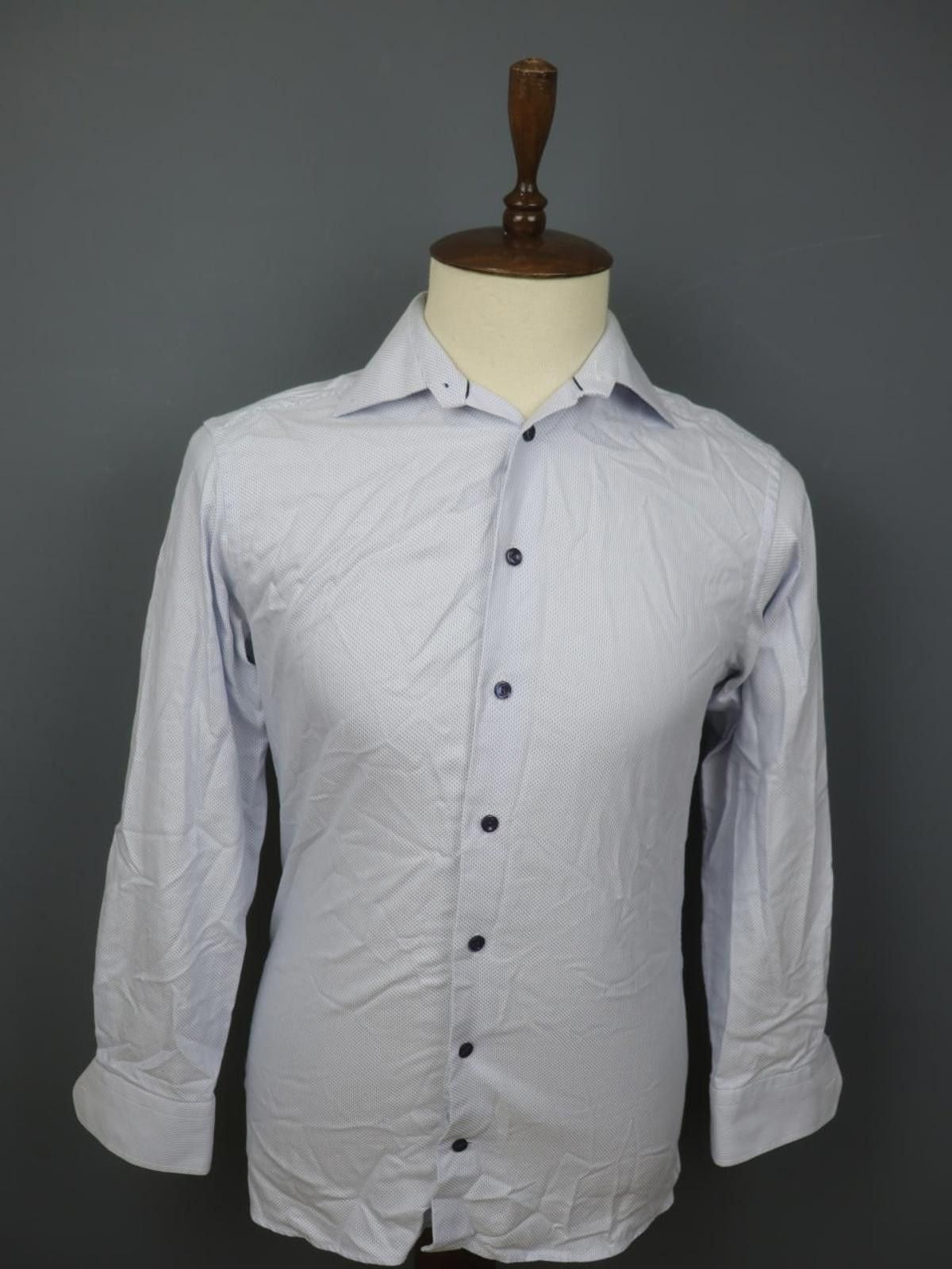 Eton Eton Blue 100% Cotton Collared Dress Shirt Size 40 Size 38R - 1 Thumbnail